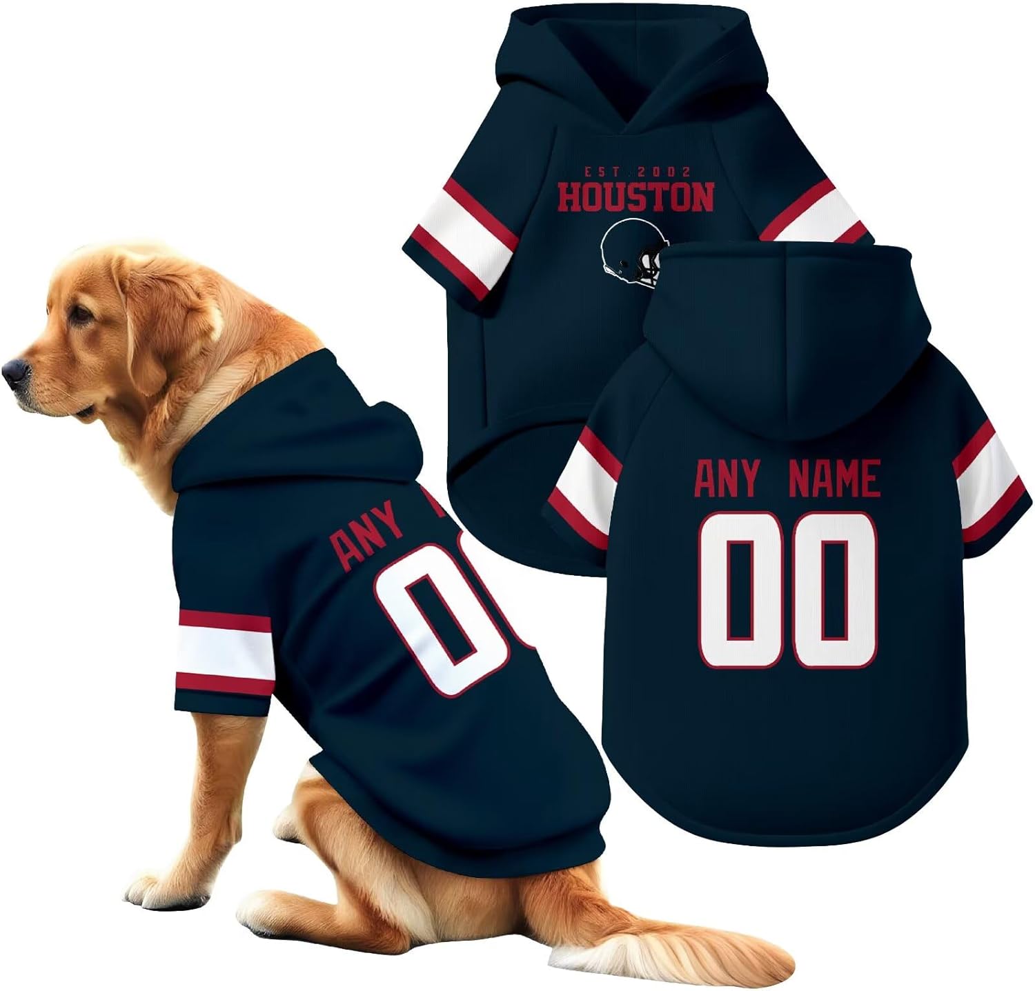 Custom Name and Number Dog Team Hoodie