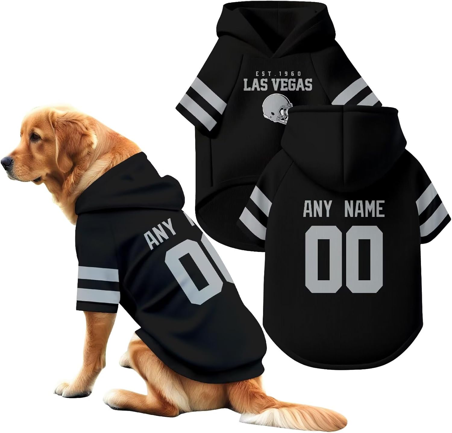 Custom Name and Number Dog Team Hoodie