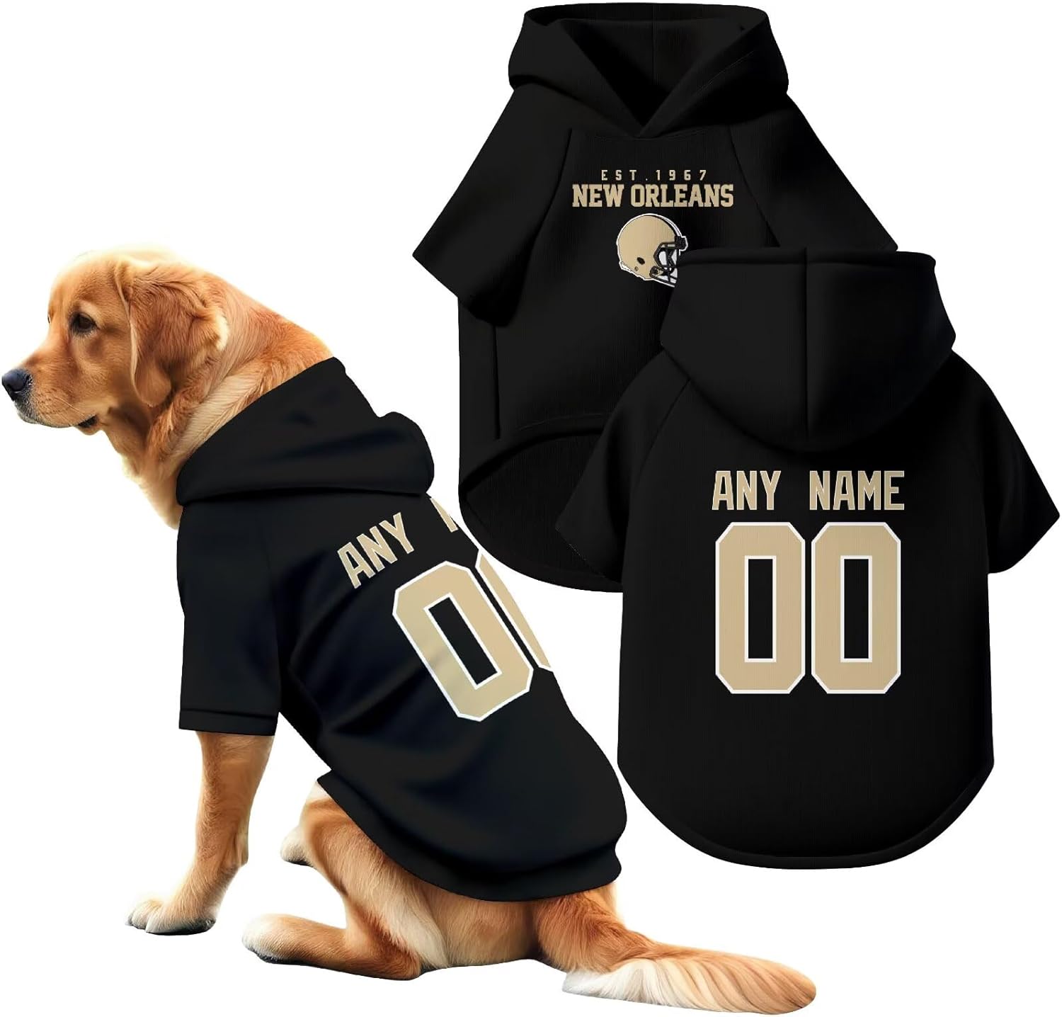 Custom Name and Number Dog Team Hoodie