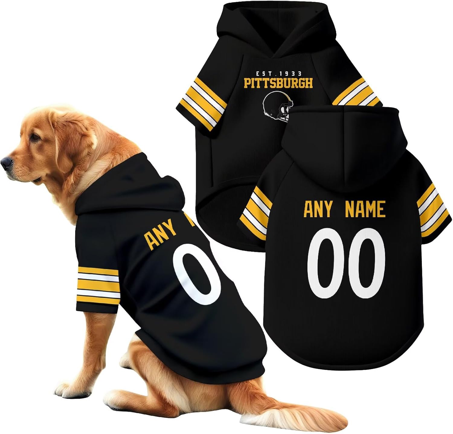 Custom Name and Number Dog Team Hoodie