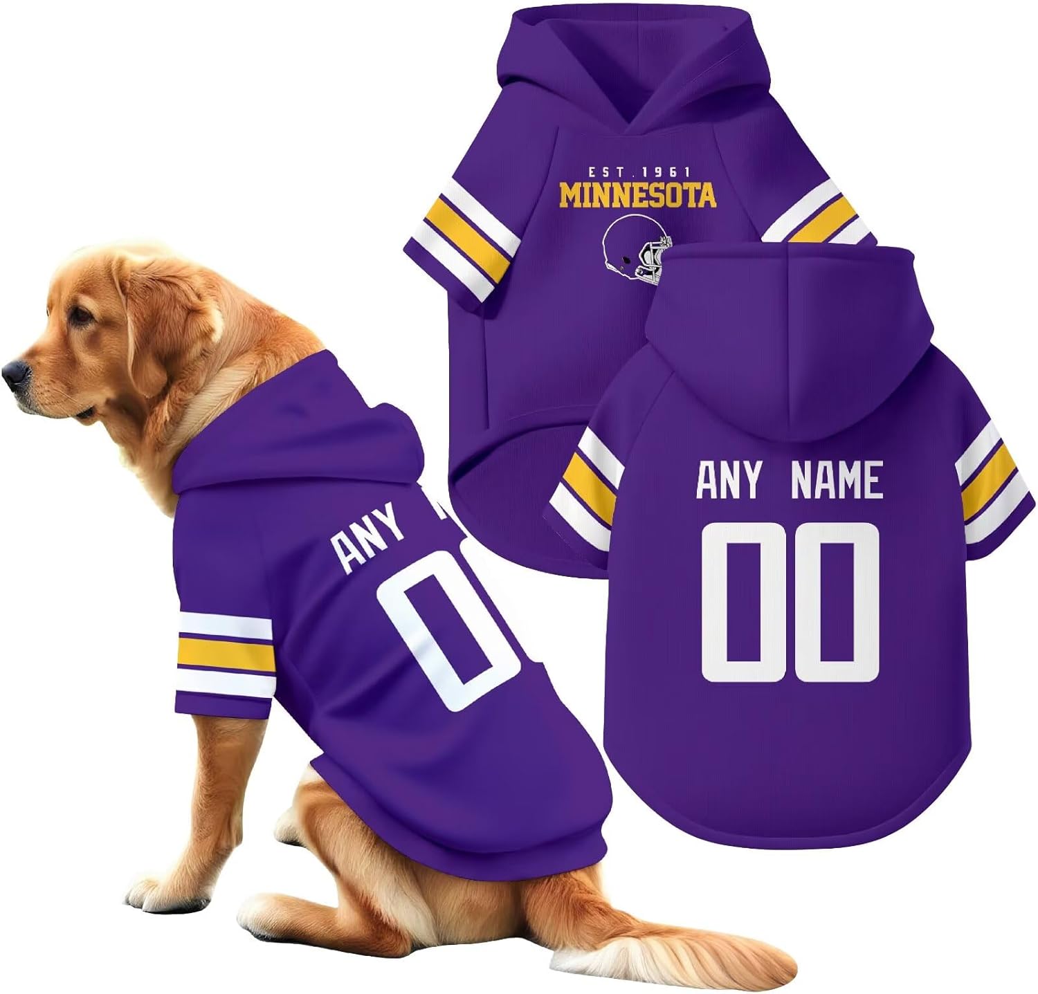 Custom Name and Number Dog Team Hoodie