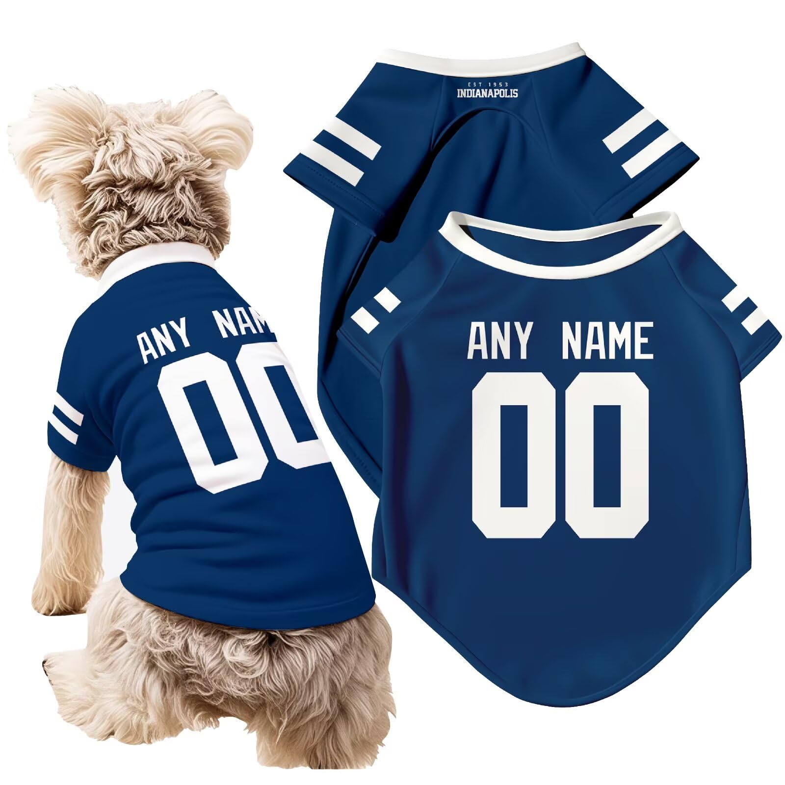 Custom NFL Name and Number Dog T-Shirt Jersey