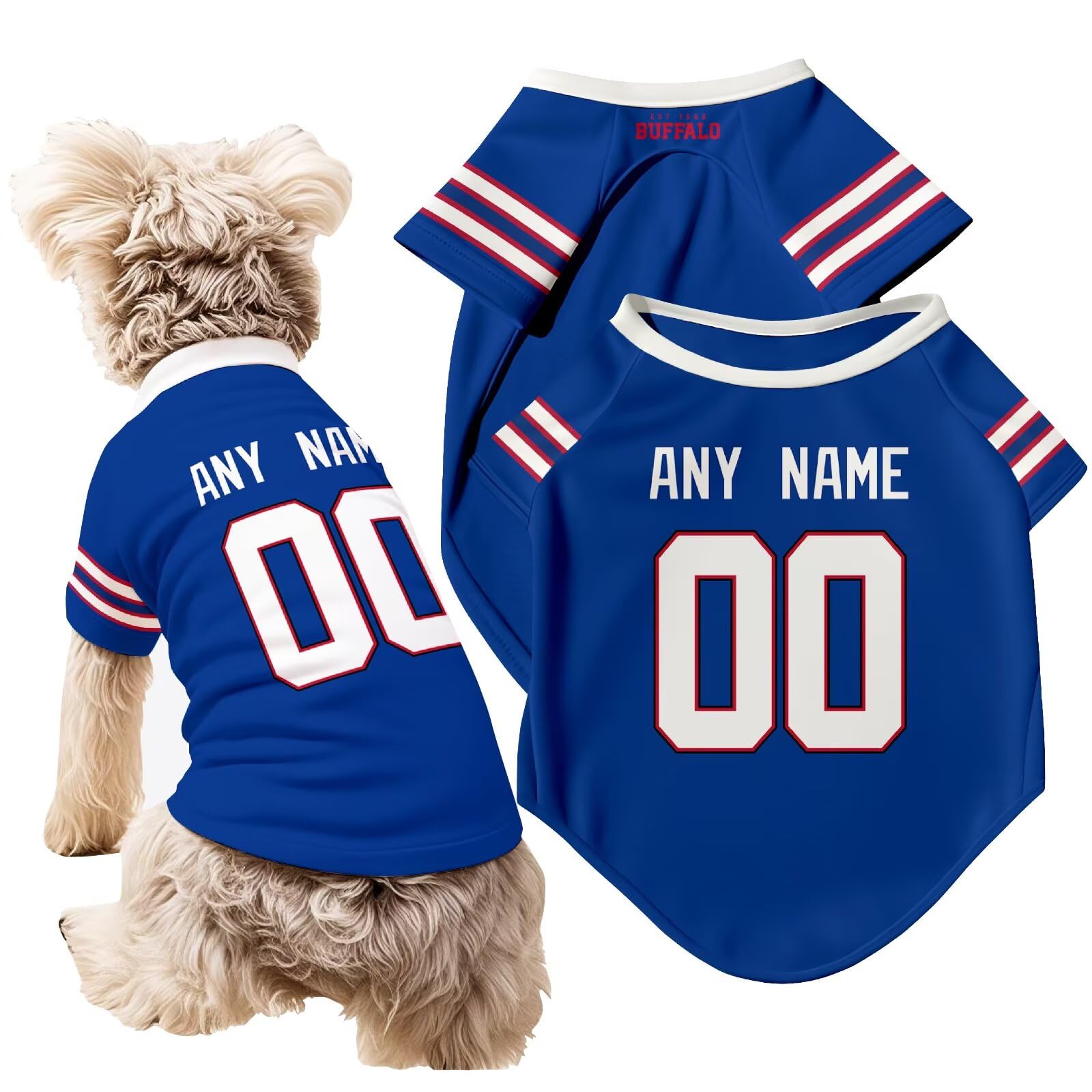 Custom NFL Name and Number Dog T-Shirt Jersey