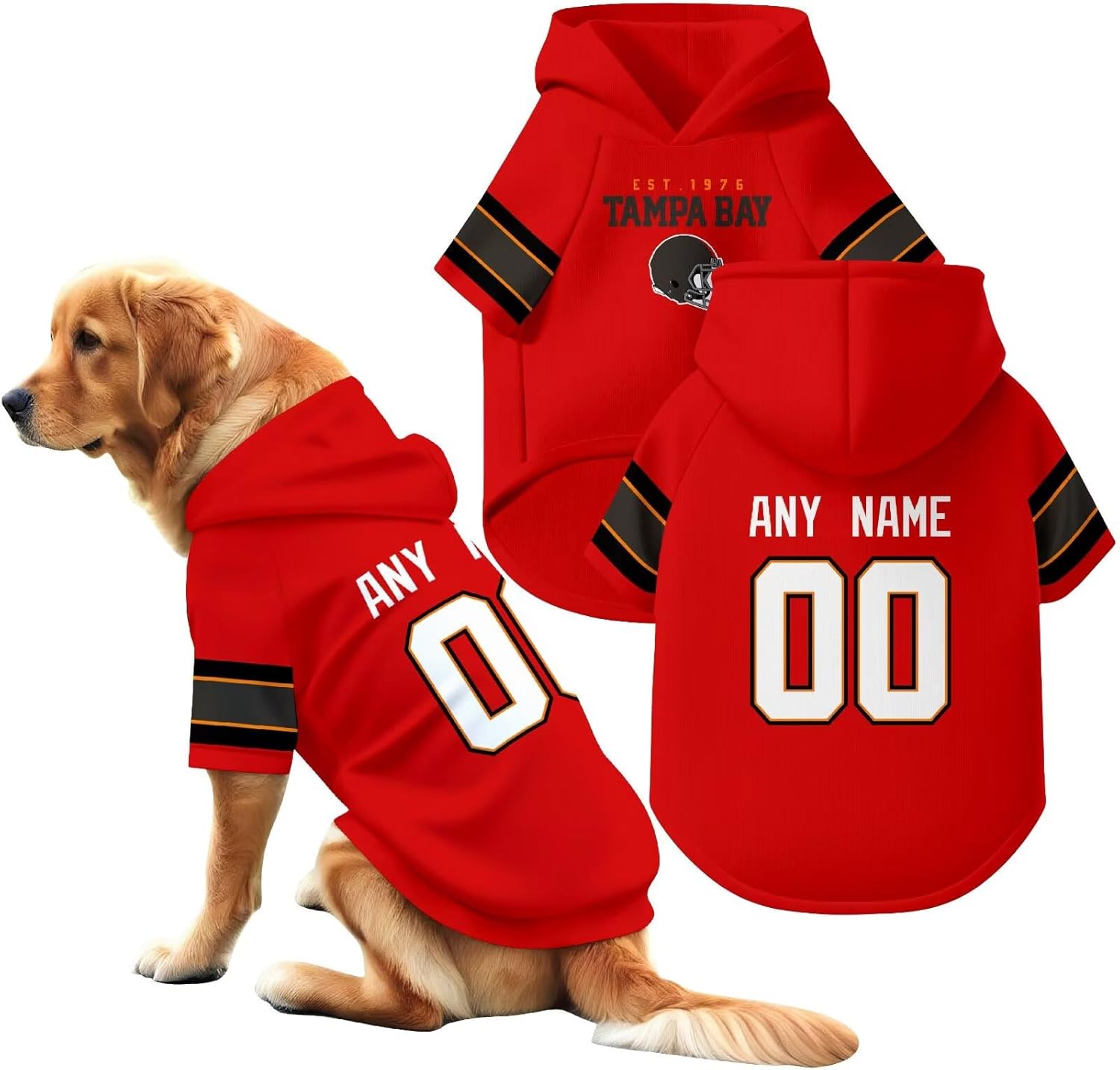 Custom Name and Number Dog Team Hoodie