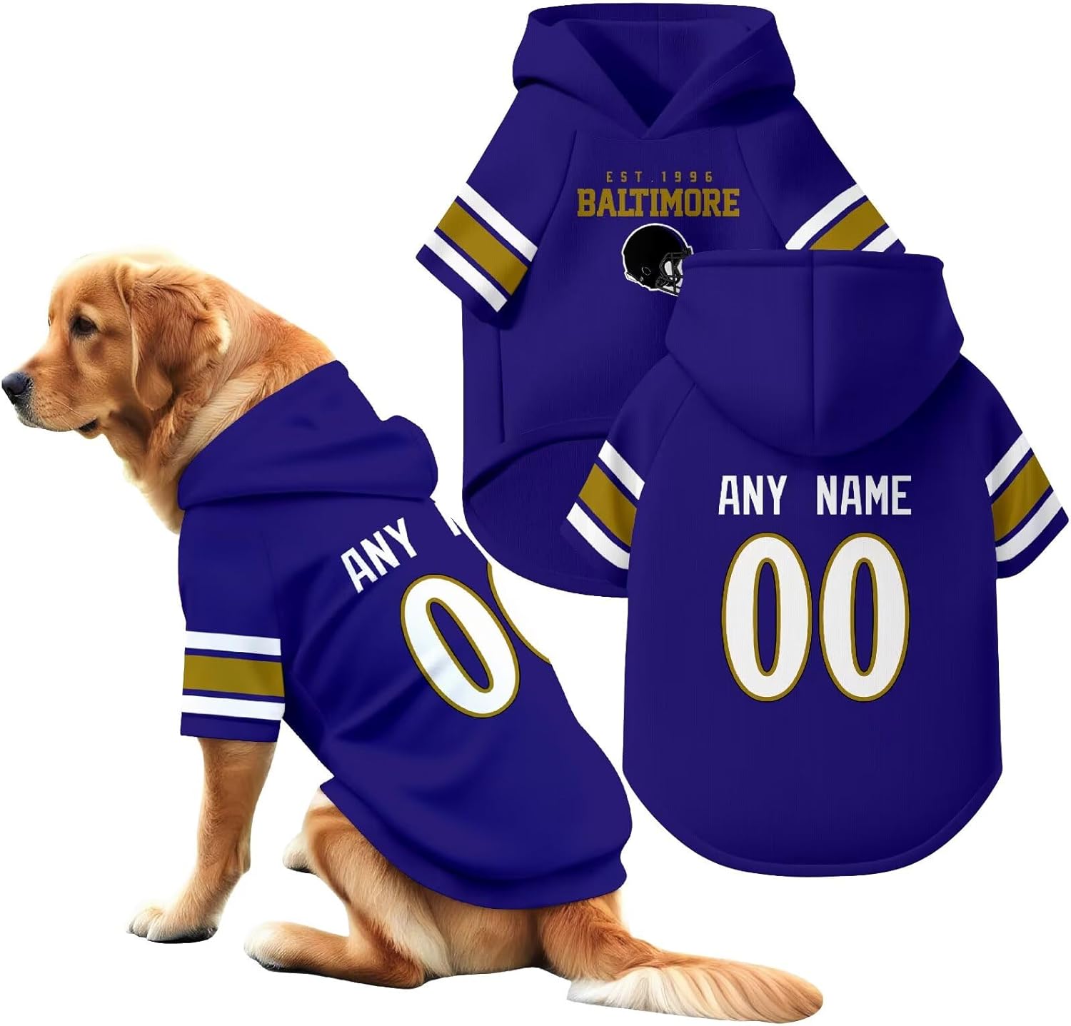 Custom Name and Number Dog Team Hoodie