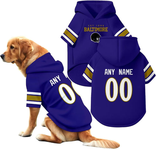 Custom Name and Number Dog Team Hoodie