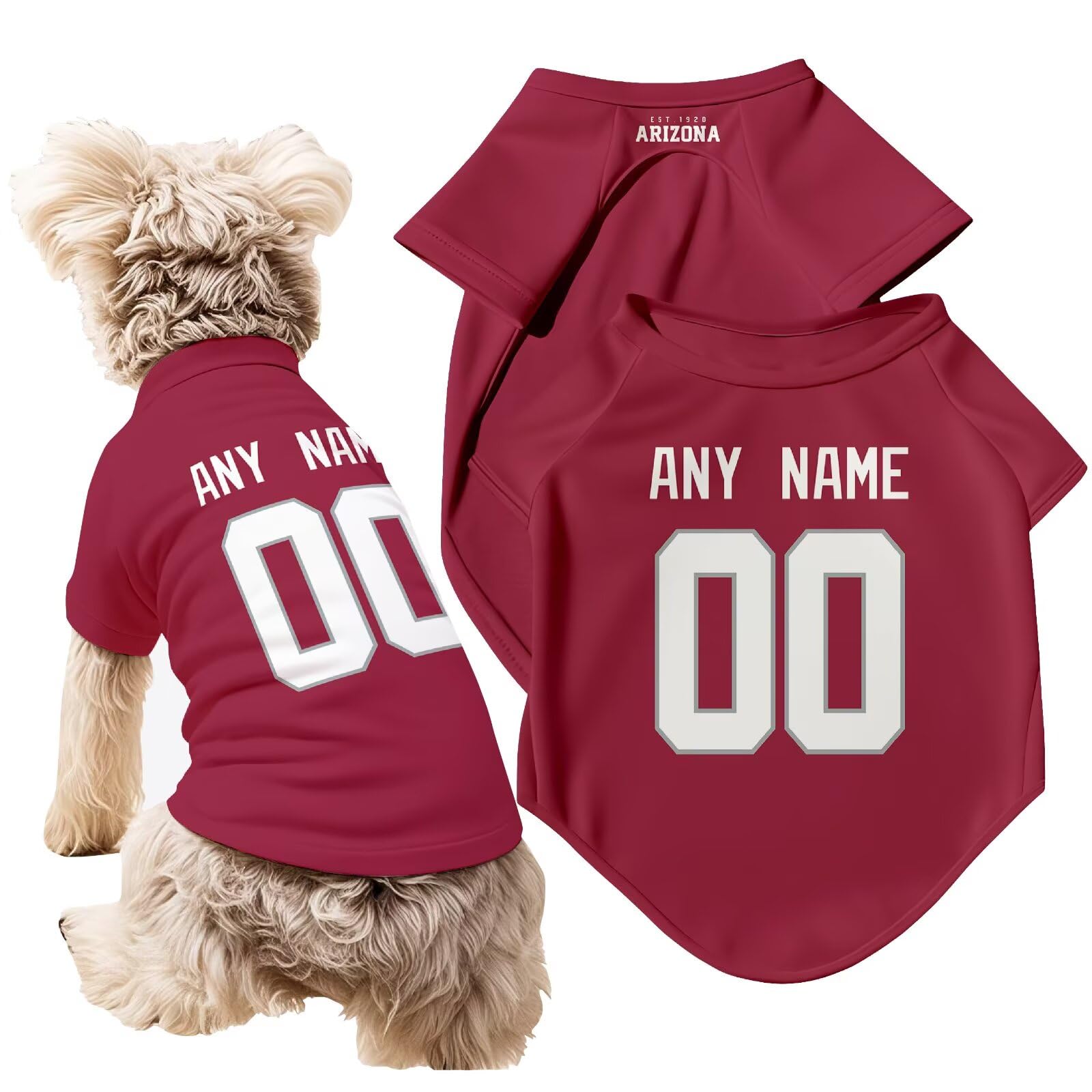 Custom NFL Name and Number Dog T-Shirt Jersey