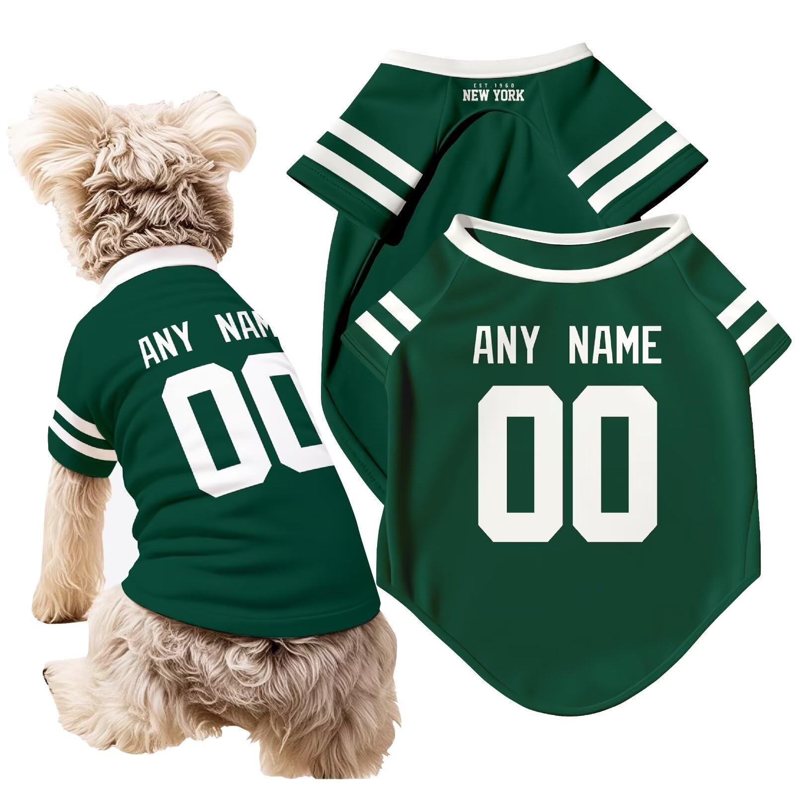 Custom NFL Name and Number Dog T-Shirt Jersey