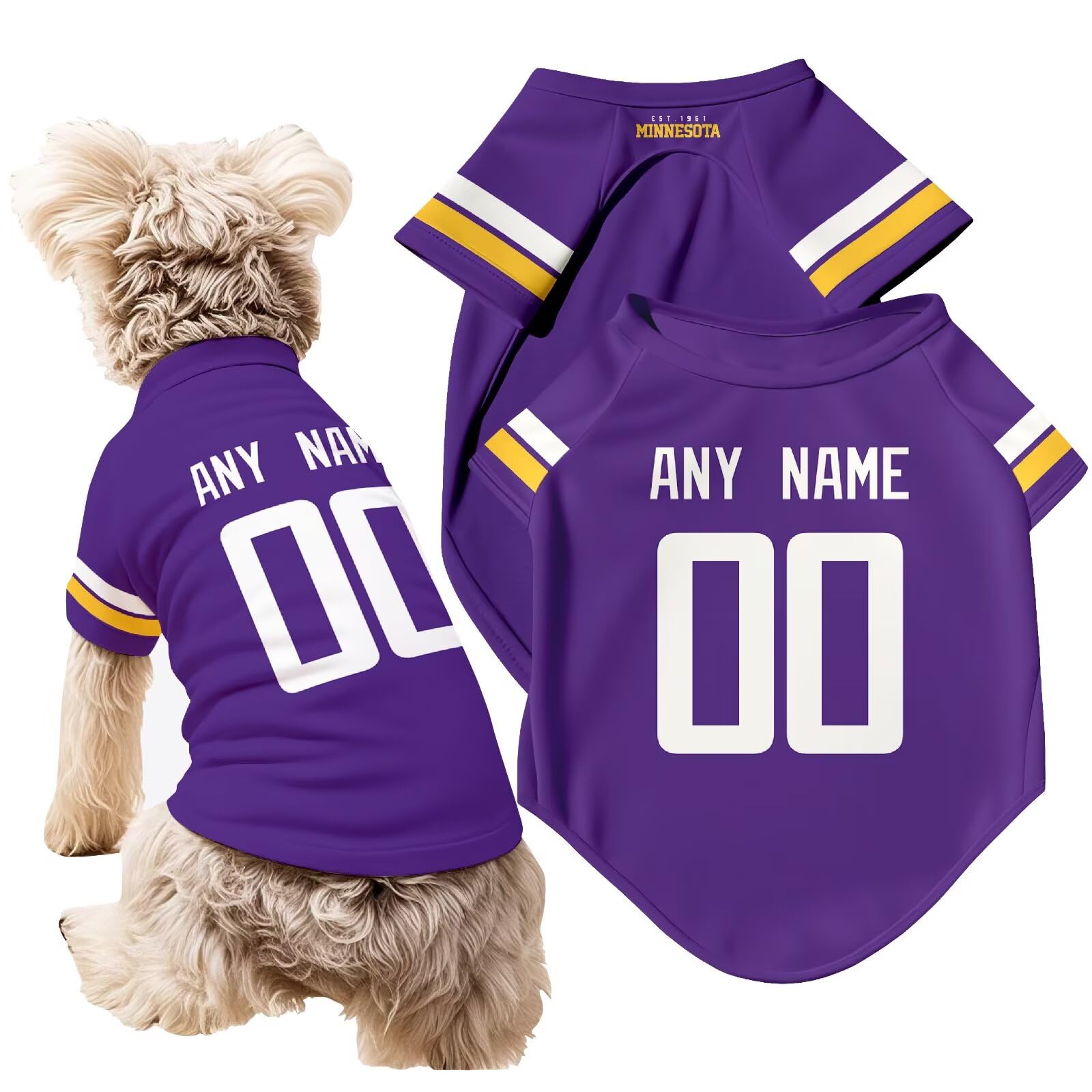 Custom NFL Name and Number Dog T-Shirt Jersey
