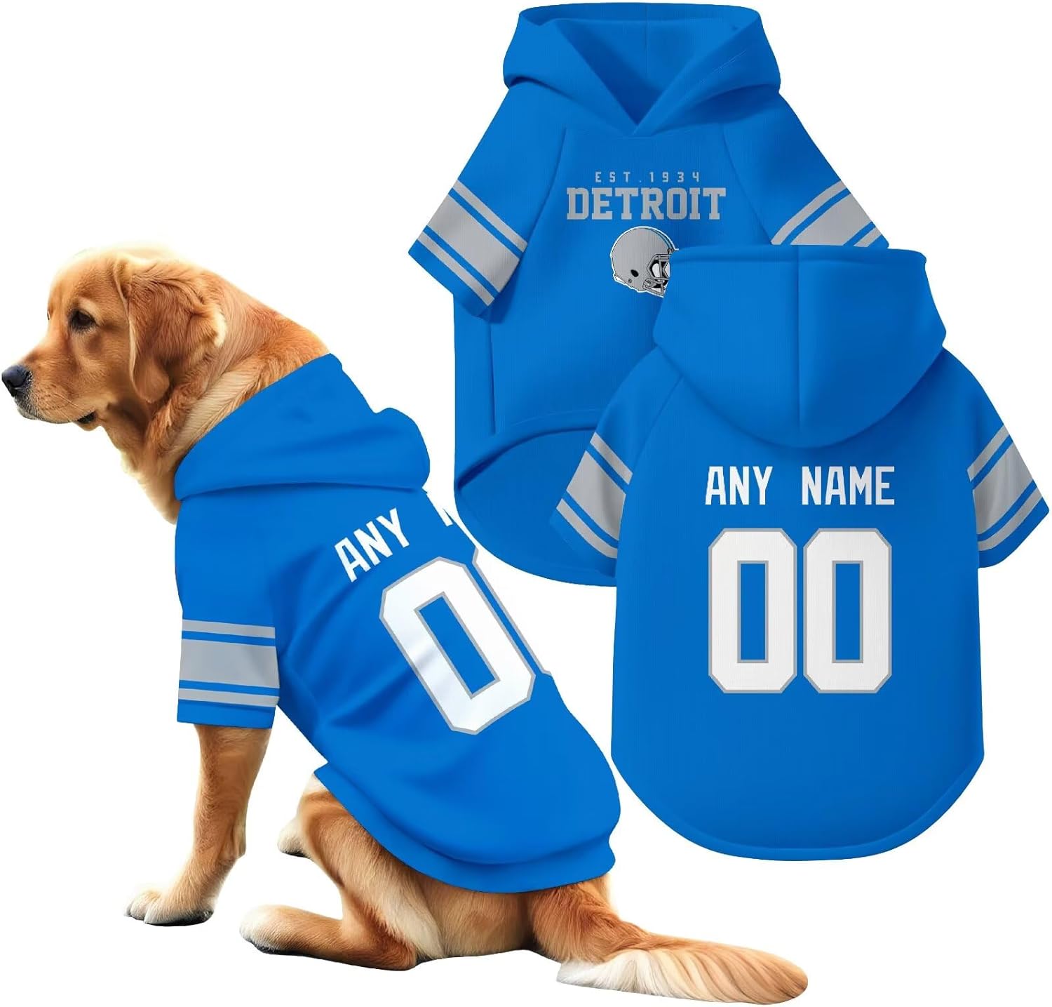Custom Name and Number Dog Team Hoodie
