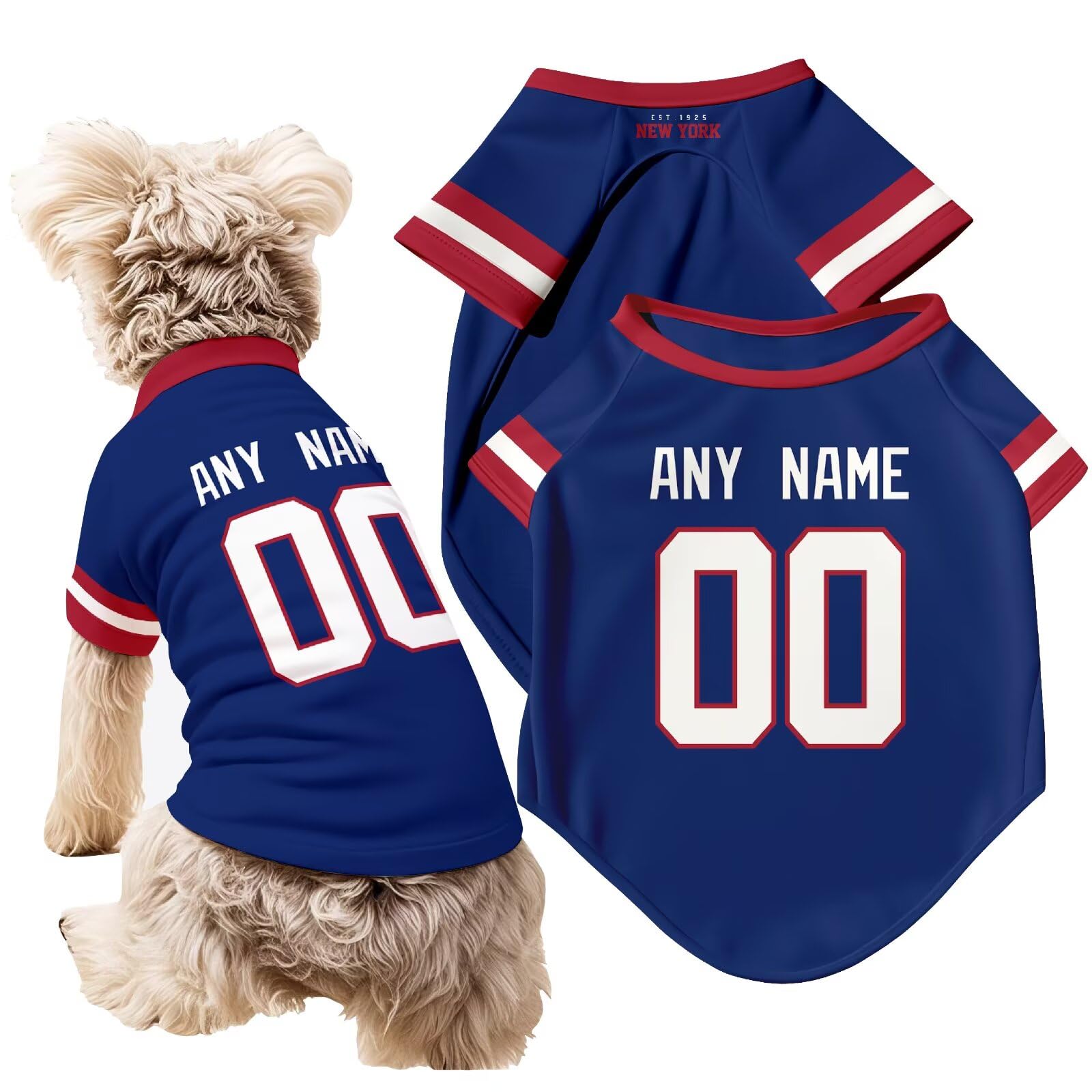 Custom NFL Name and Number Dog T-Shirt Jersey