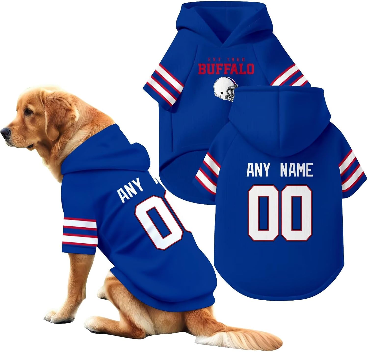 Custom Name and Number Dog Team Hoodie