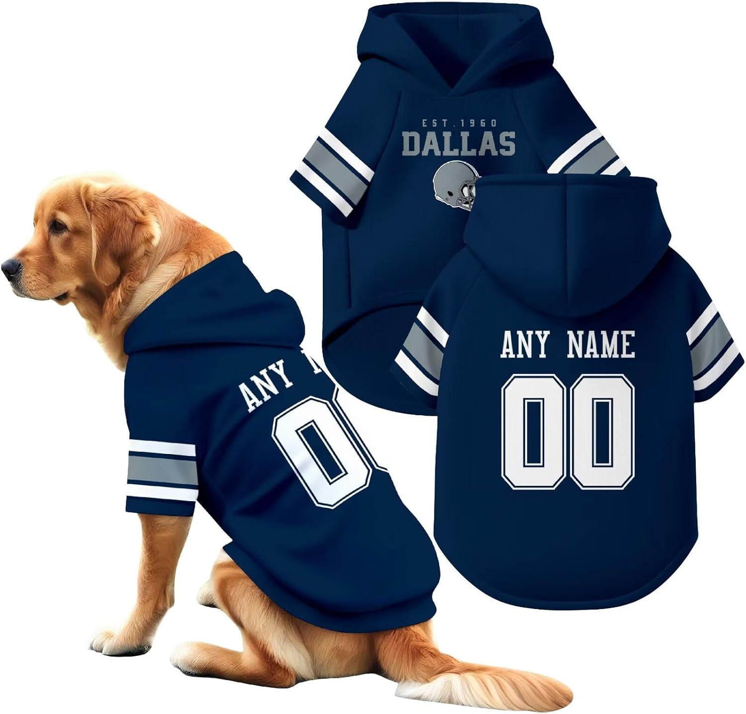 Custom Name and Number Dog Team Hoodie