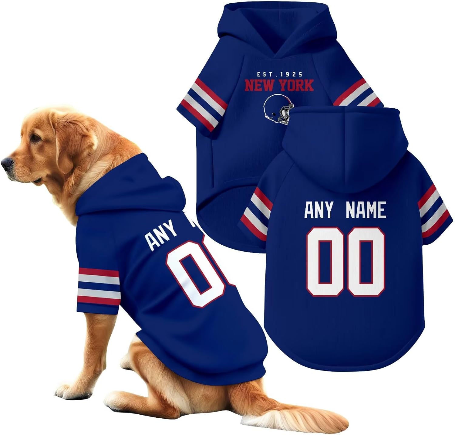 Custom Name and Number Dog Team Hoodie