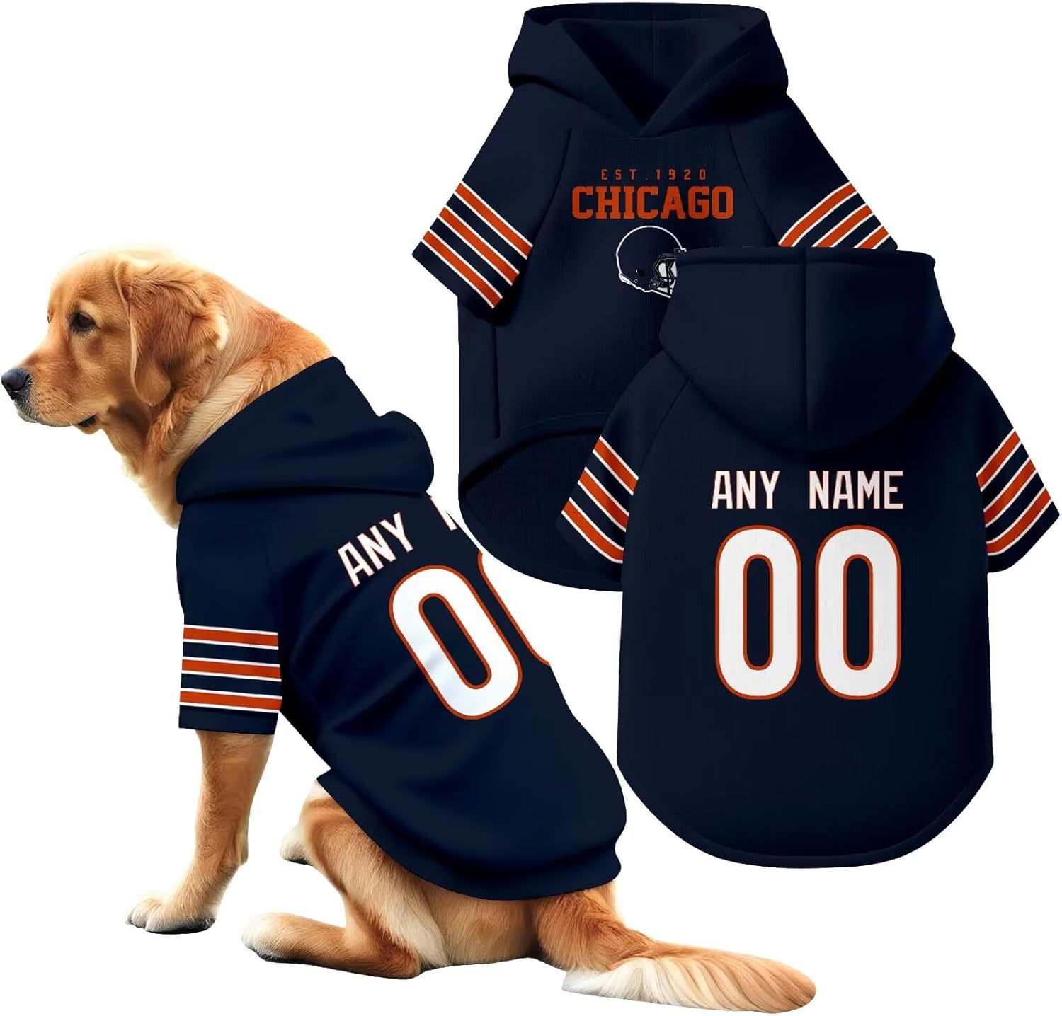 Custom Name and Number Dog Team Hoodie