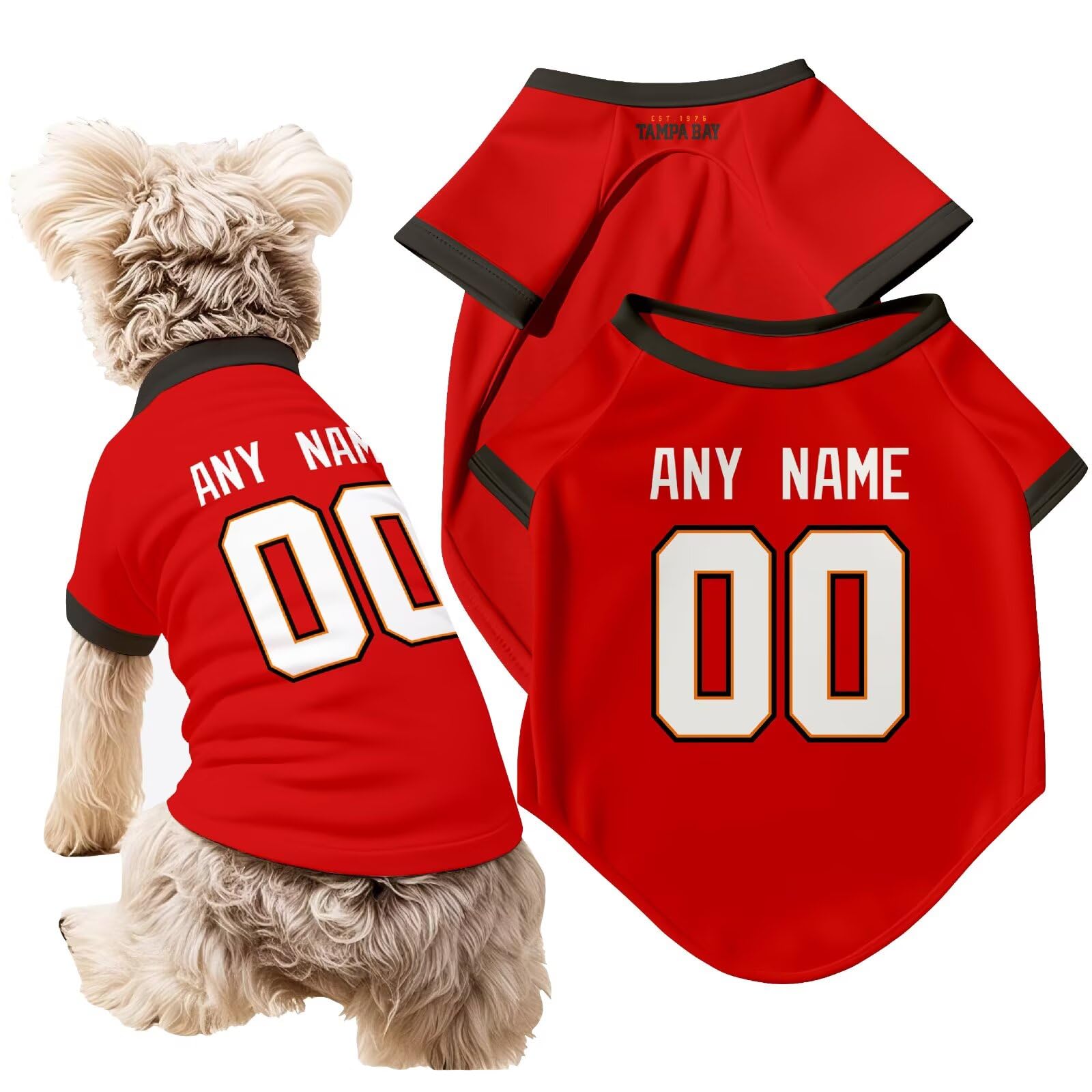 Custom NFL Name and Number Dog T-Shirt Jersey