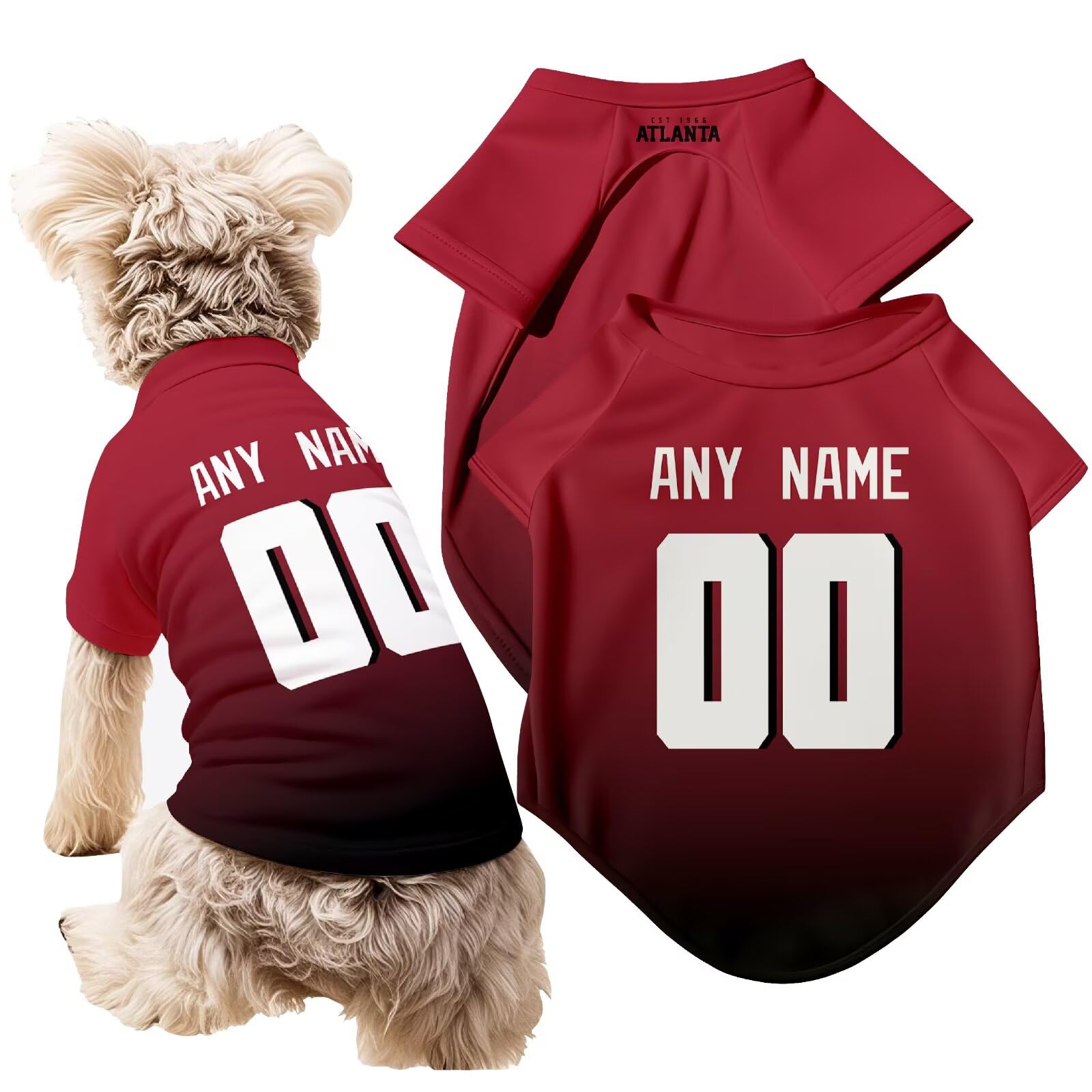 Custom NFL Name and Number Dog T-Shirt Jersey