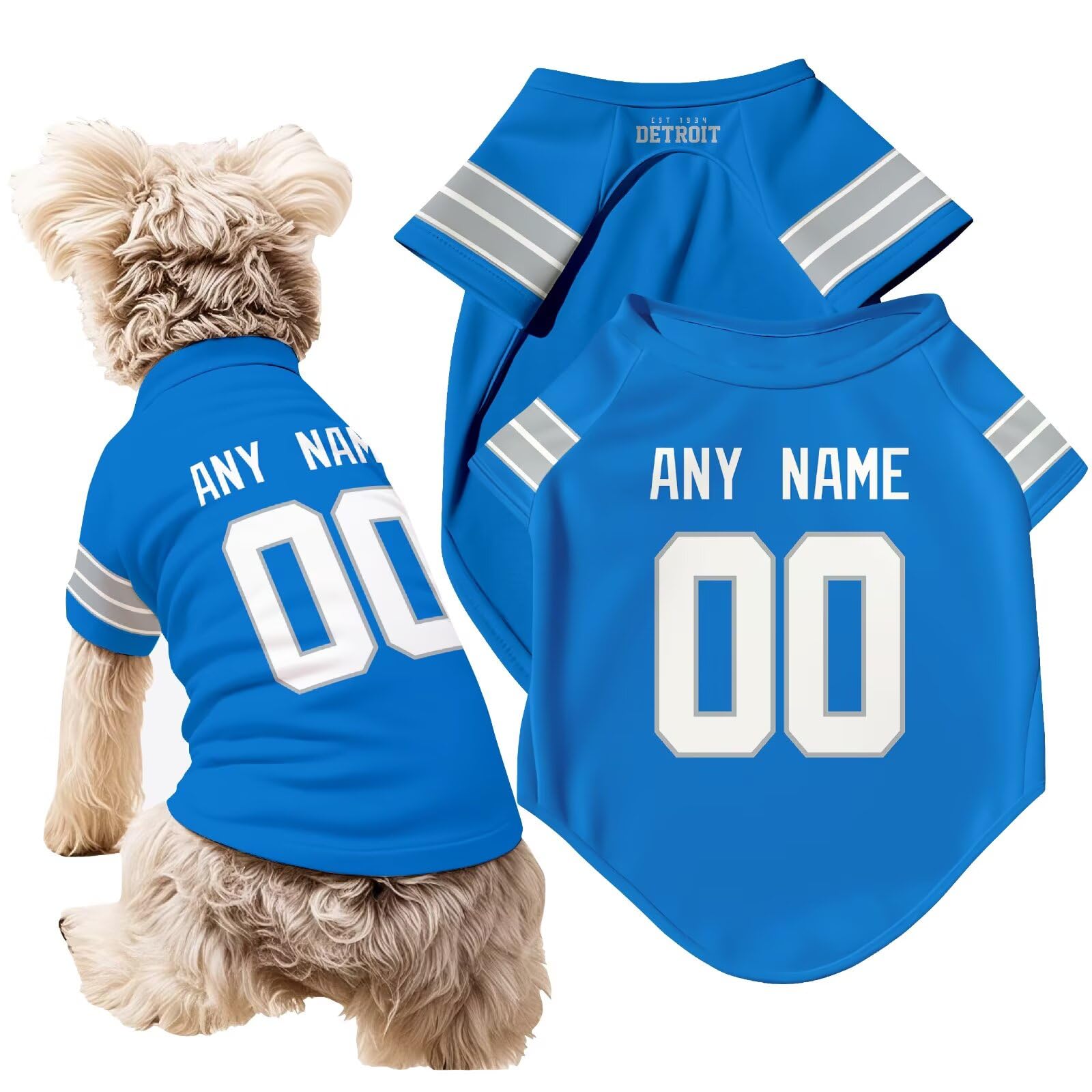 Custom NFL Name and Number Dog T-Shirt Jersey