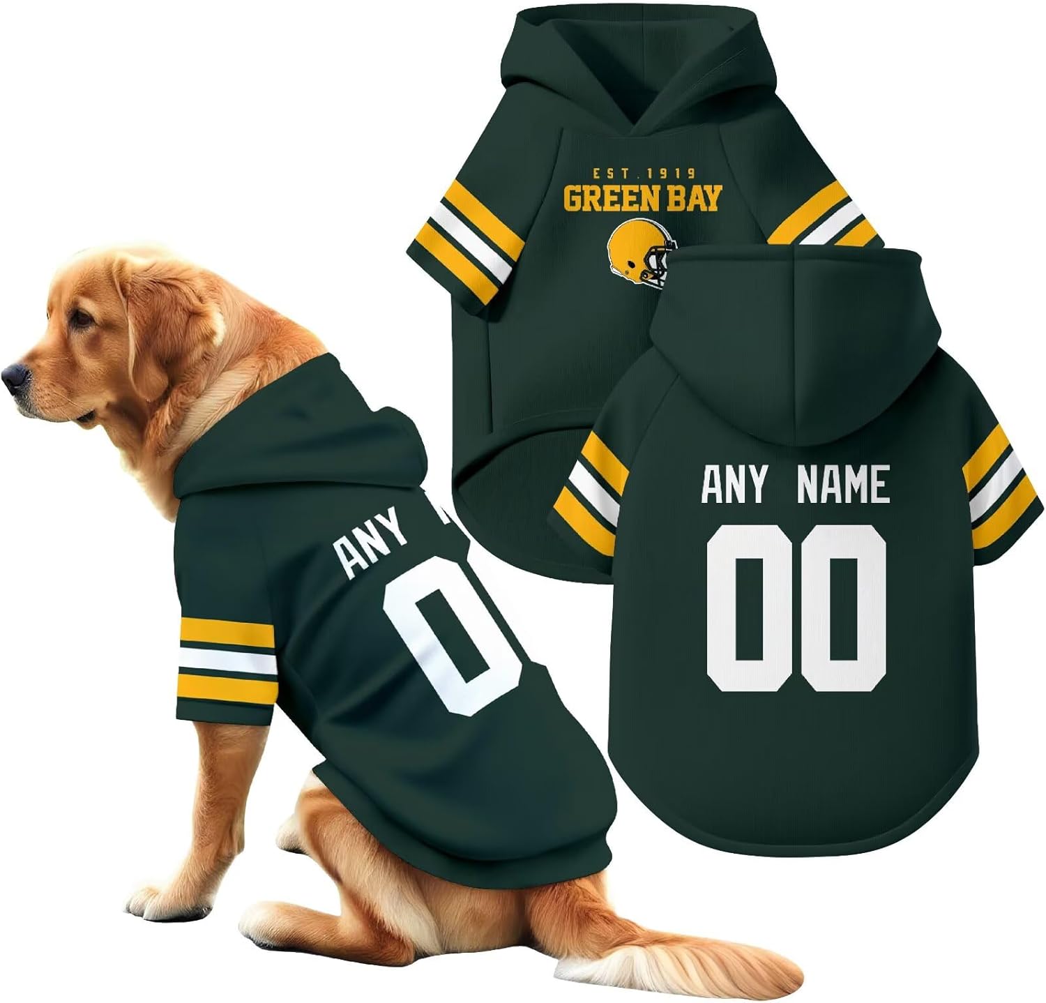 Custom Name and Number Dog Team Hoodie