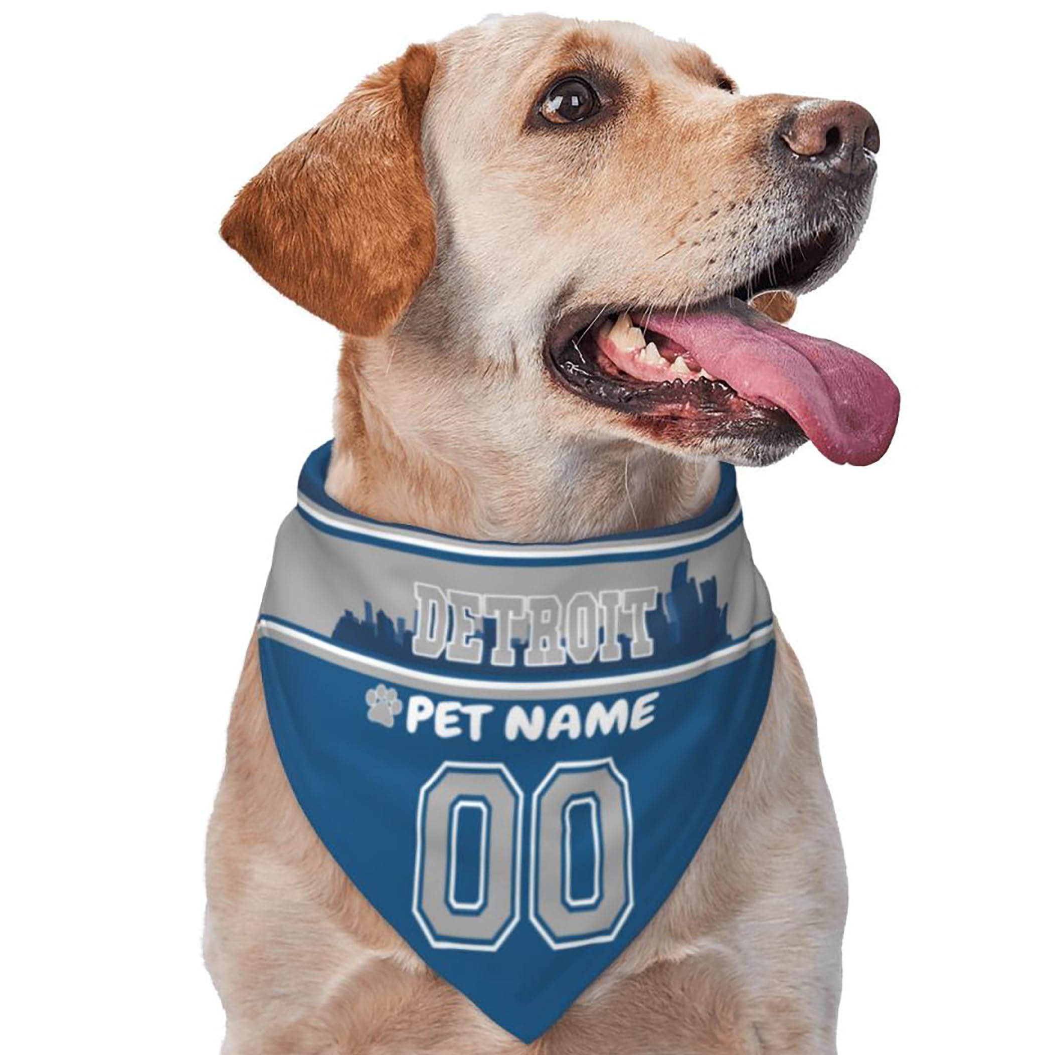 Custom Name and Number Football Dog Bandana