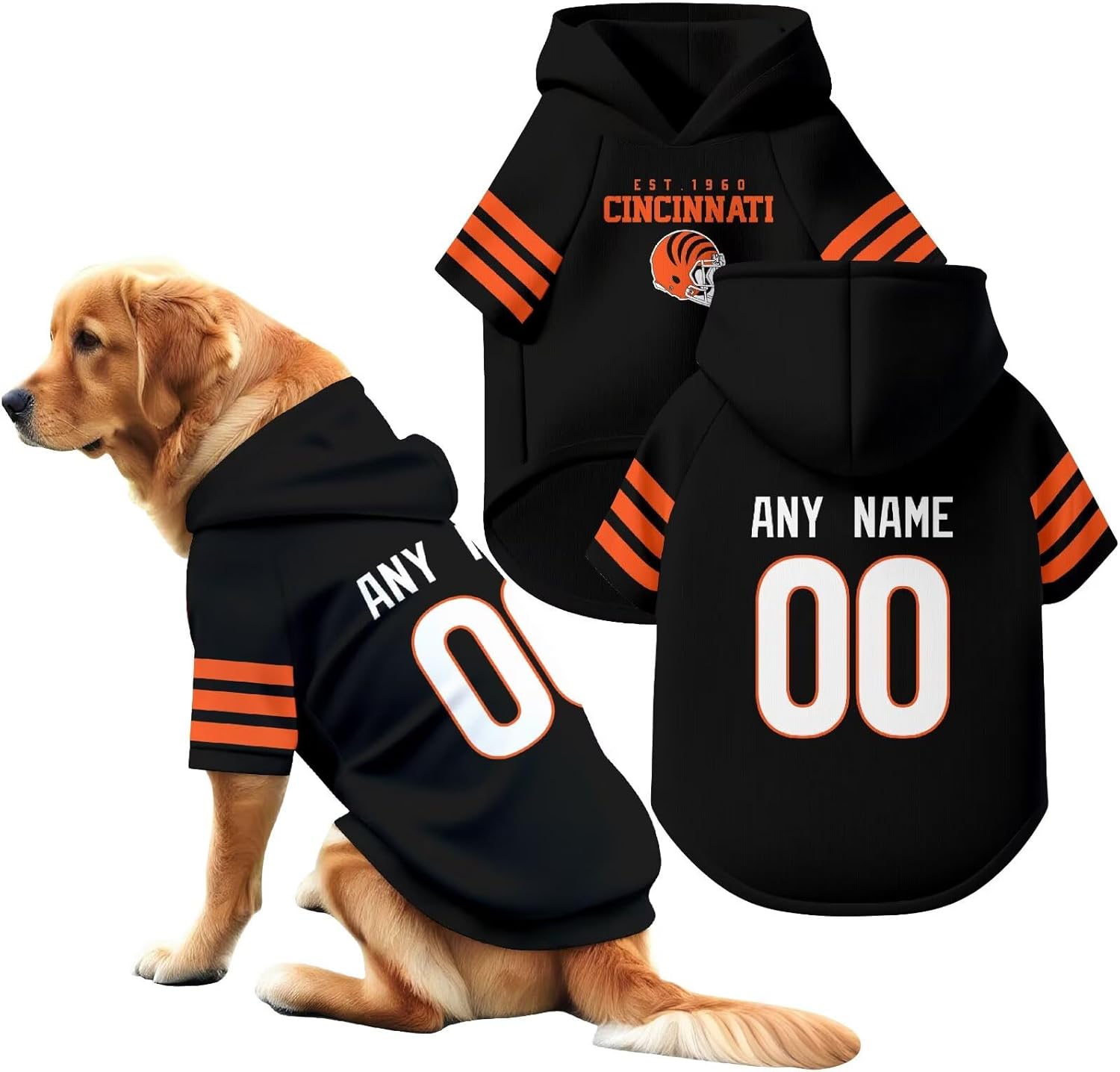 Custom Name and Number Dog Team Hoodie