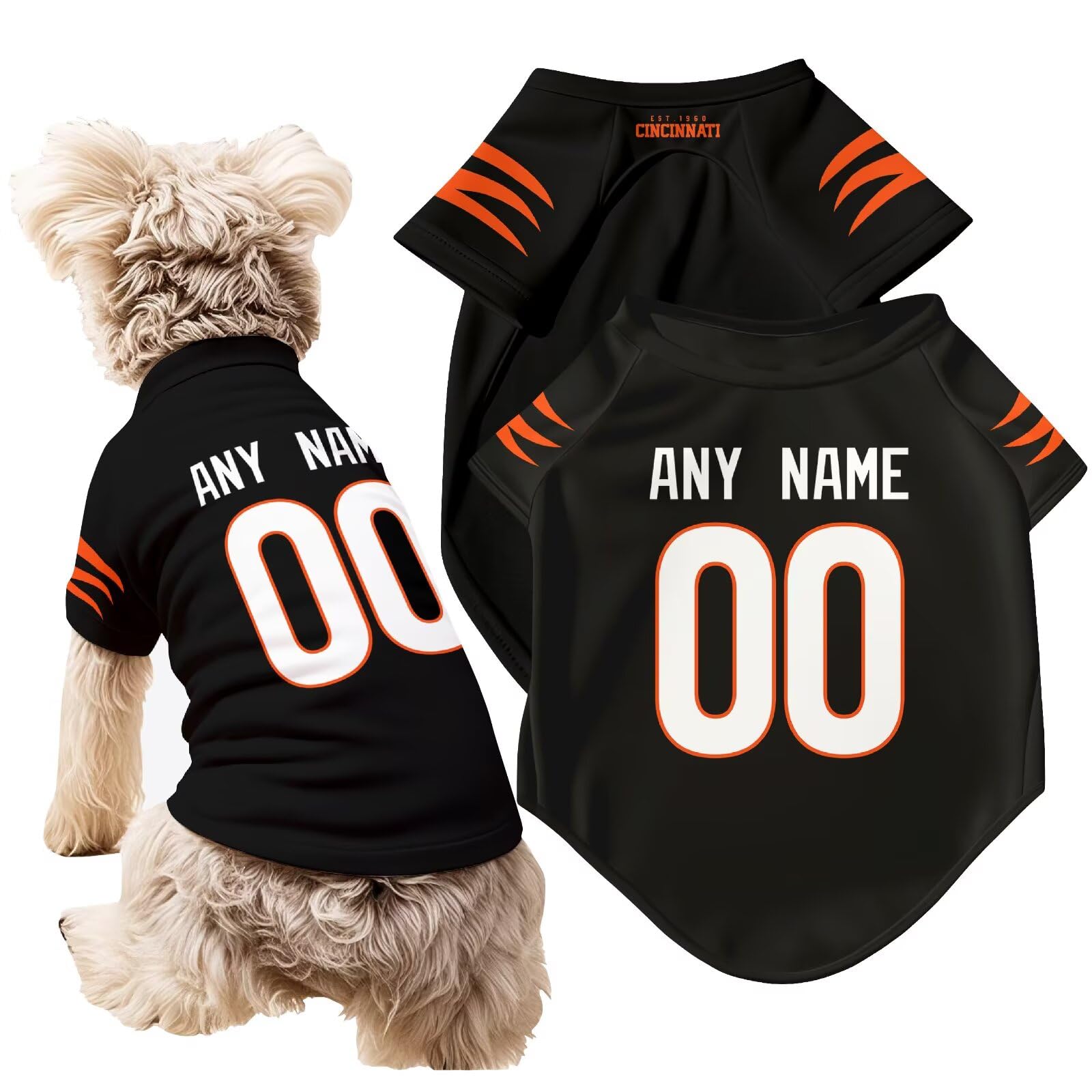 Custom NFL Name and Number Dog T-Shirt Jersey