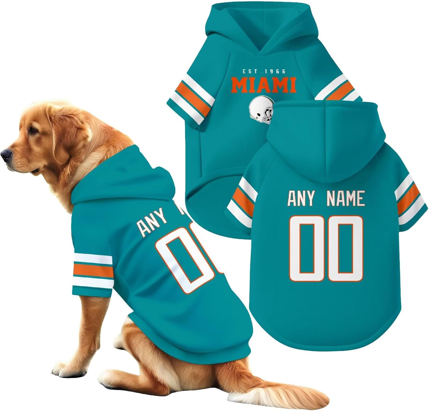 Custom Name and Number Dog Team Hoodie