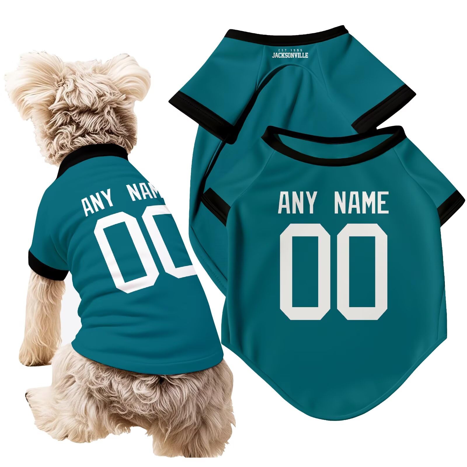 Custom NFL Name and Number Dog T-Shirt Jersey