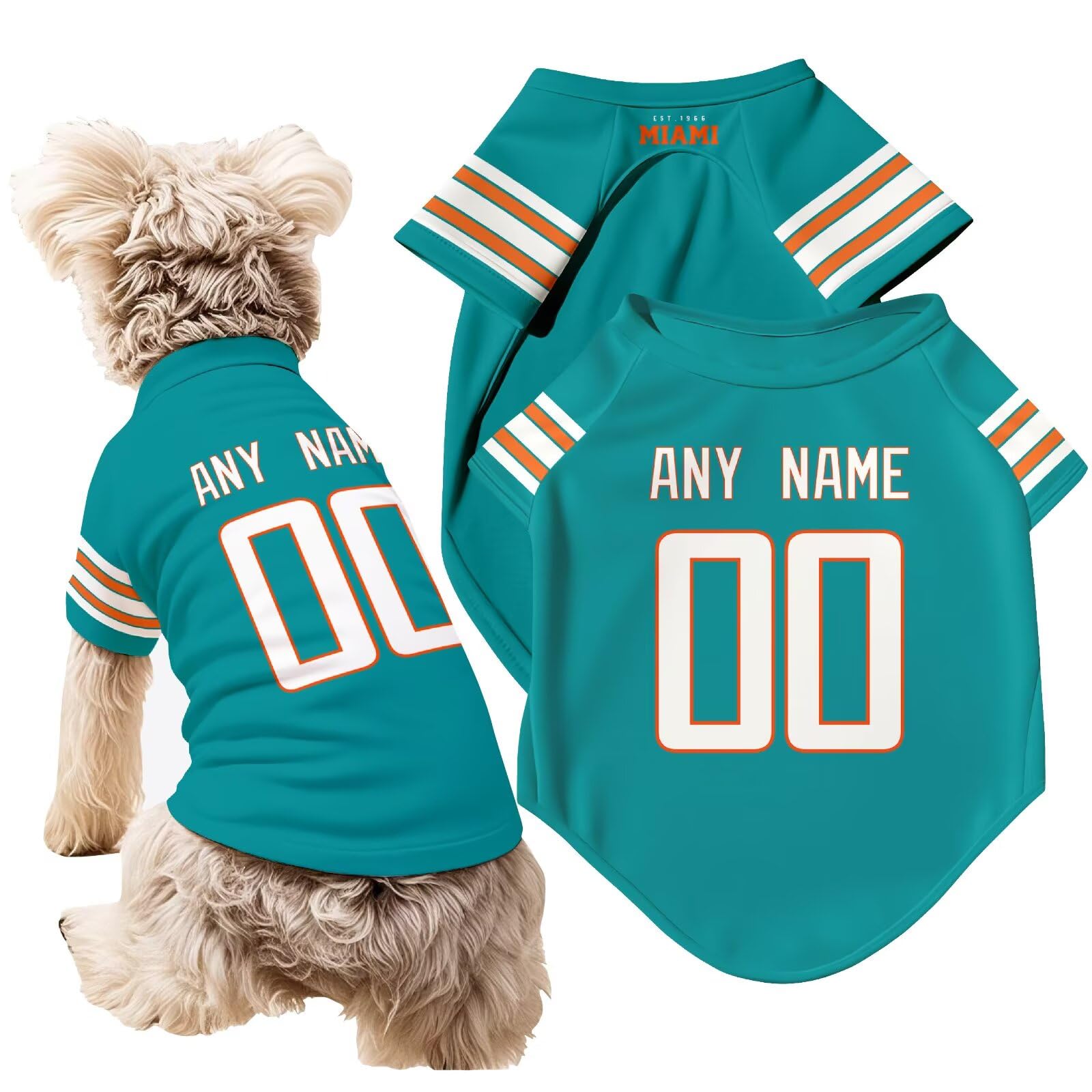 Custom NFL Name and Number Dog T-Shirt Jersey