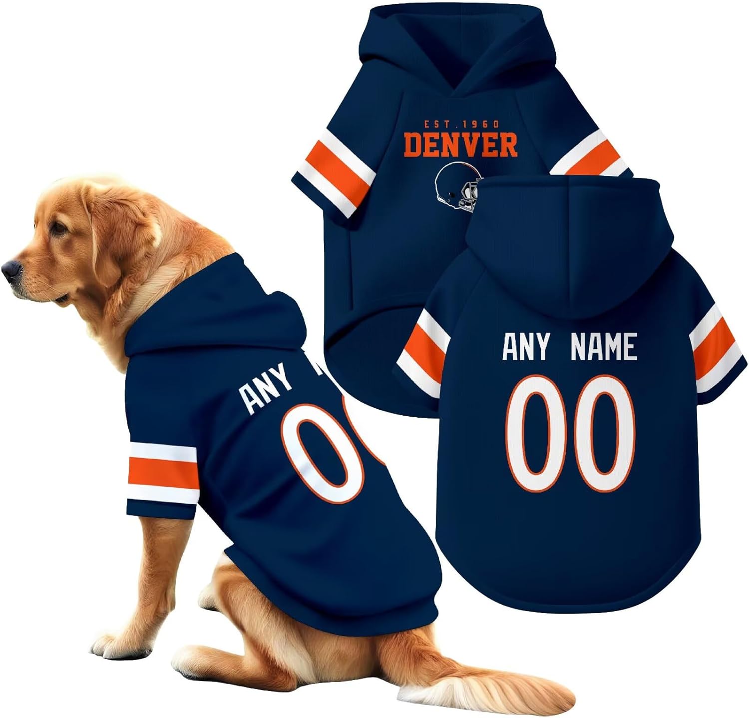 Custom Name and Number Dog Team Hoodie