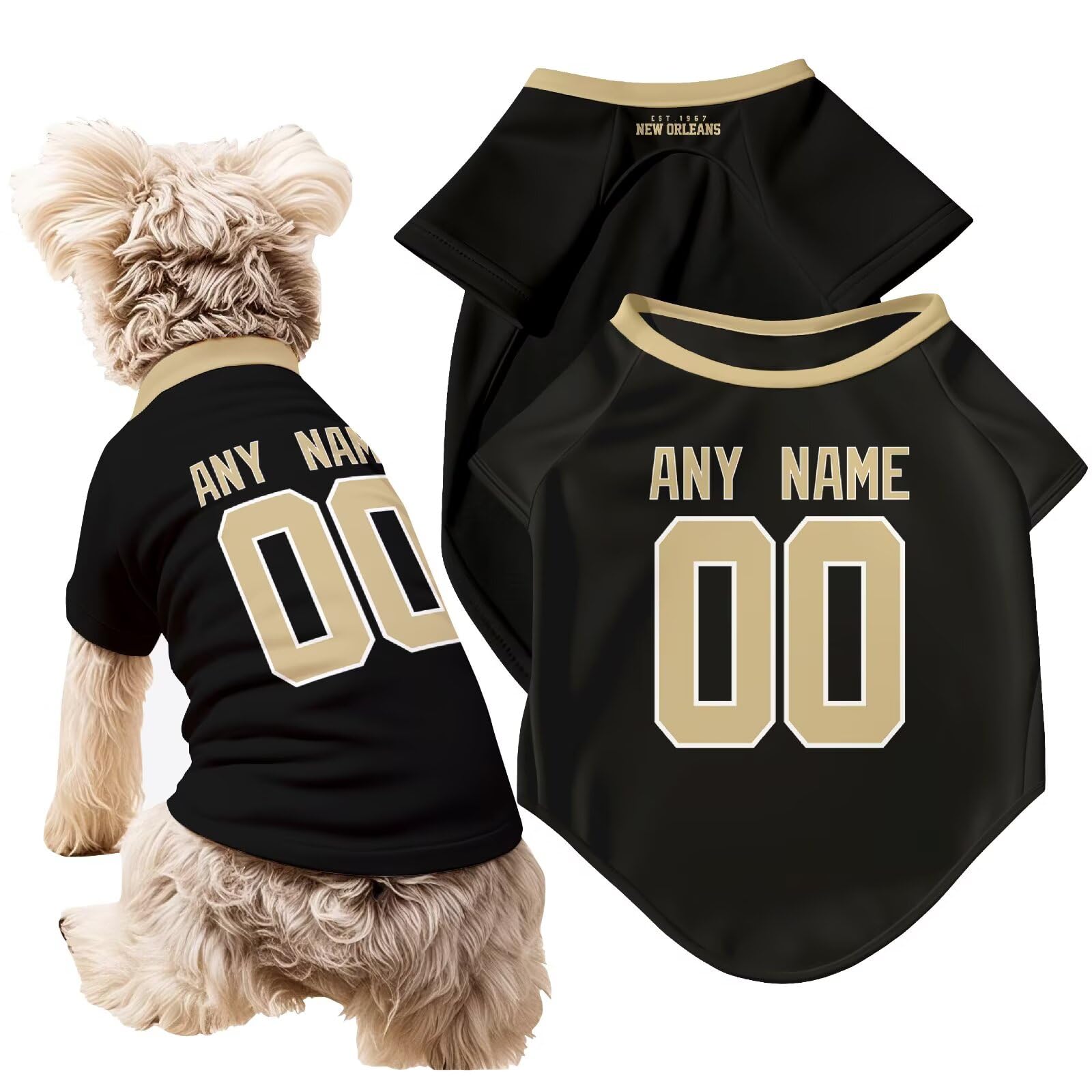 Custom NFL Name and Number Dog T-Shirt Jersey
