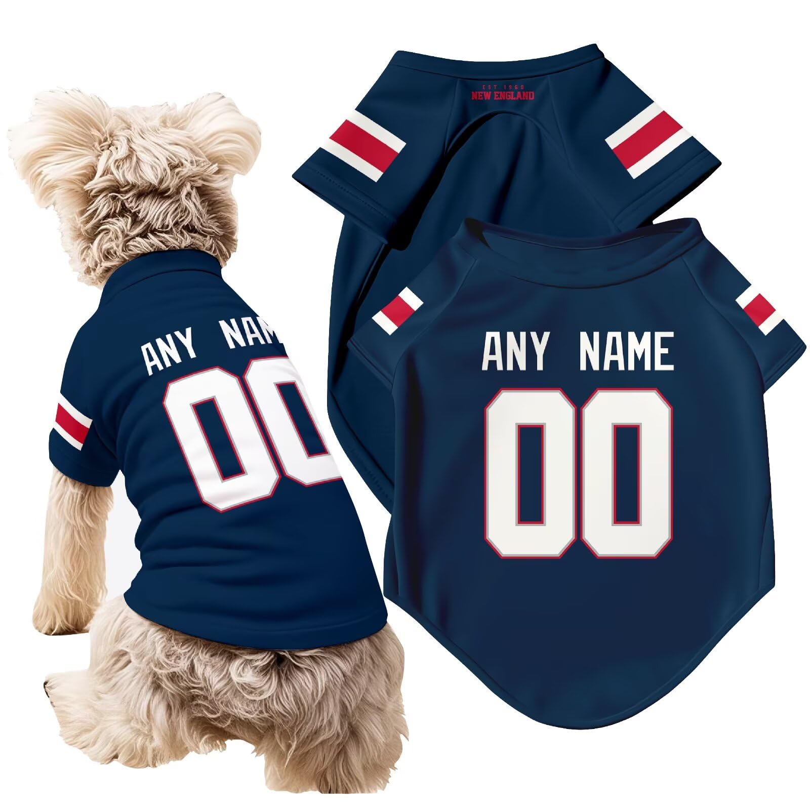 Custom NFL Name and Number Dog T-Shirt Jersey