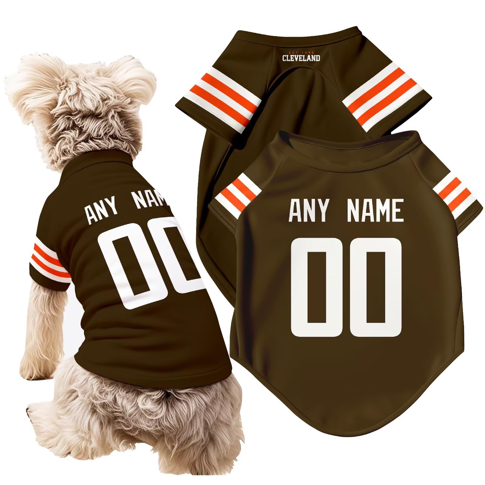 Custom NFL Name and Number Dog T-Shirt Jersey