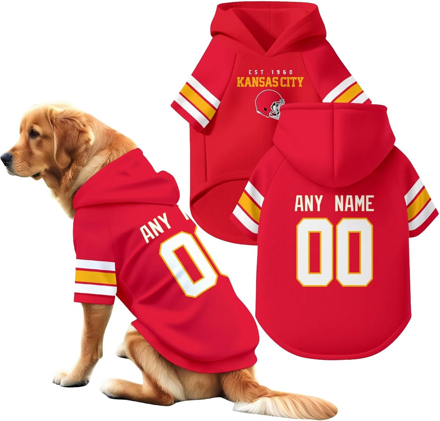 Custom Name and Number Dog Team Hoodie