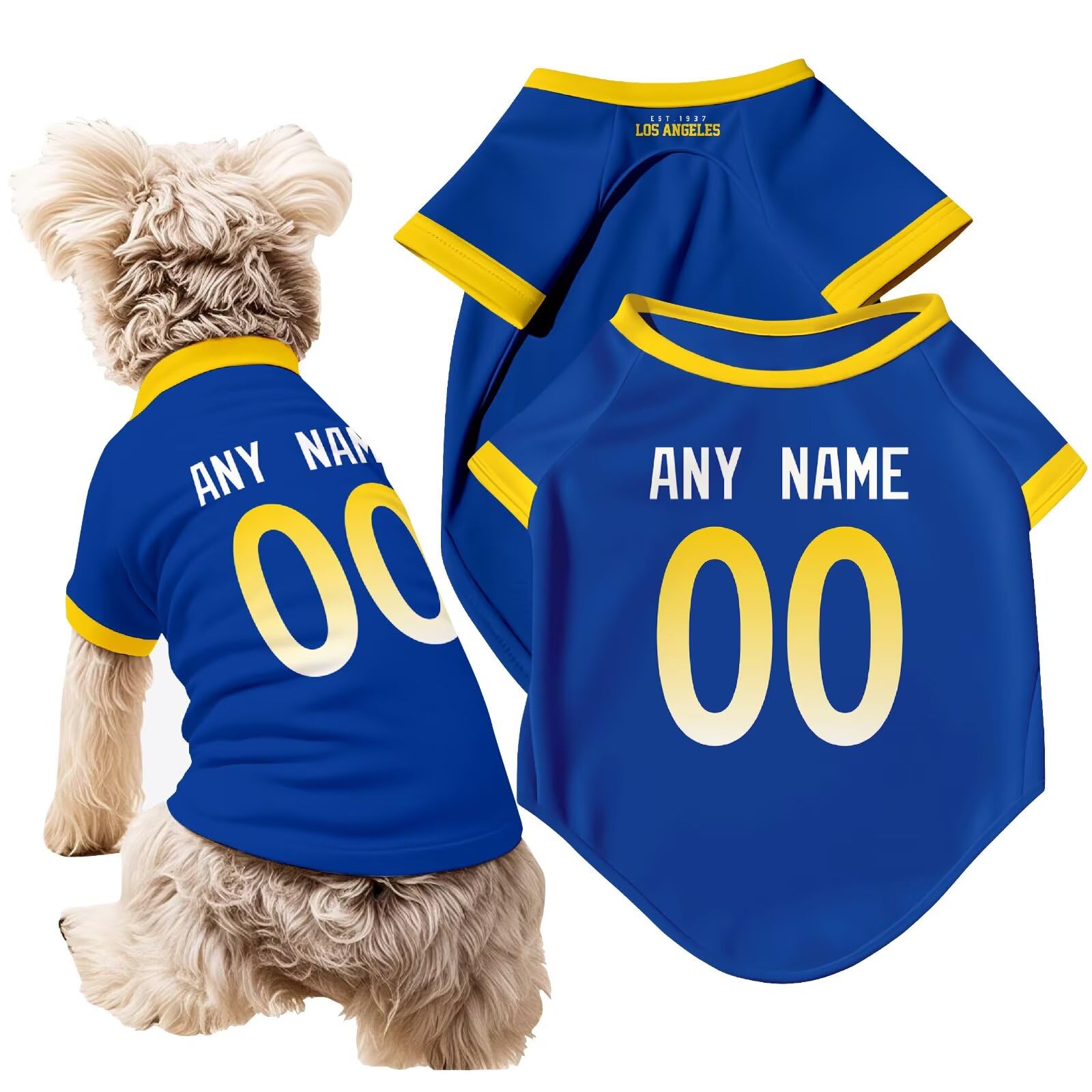 Custom NFL Name and Number Dog T-Shirt Jersey
