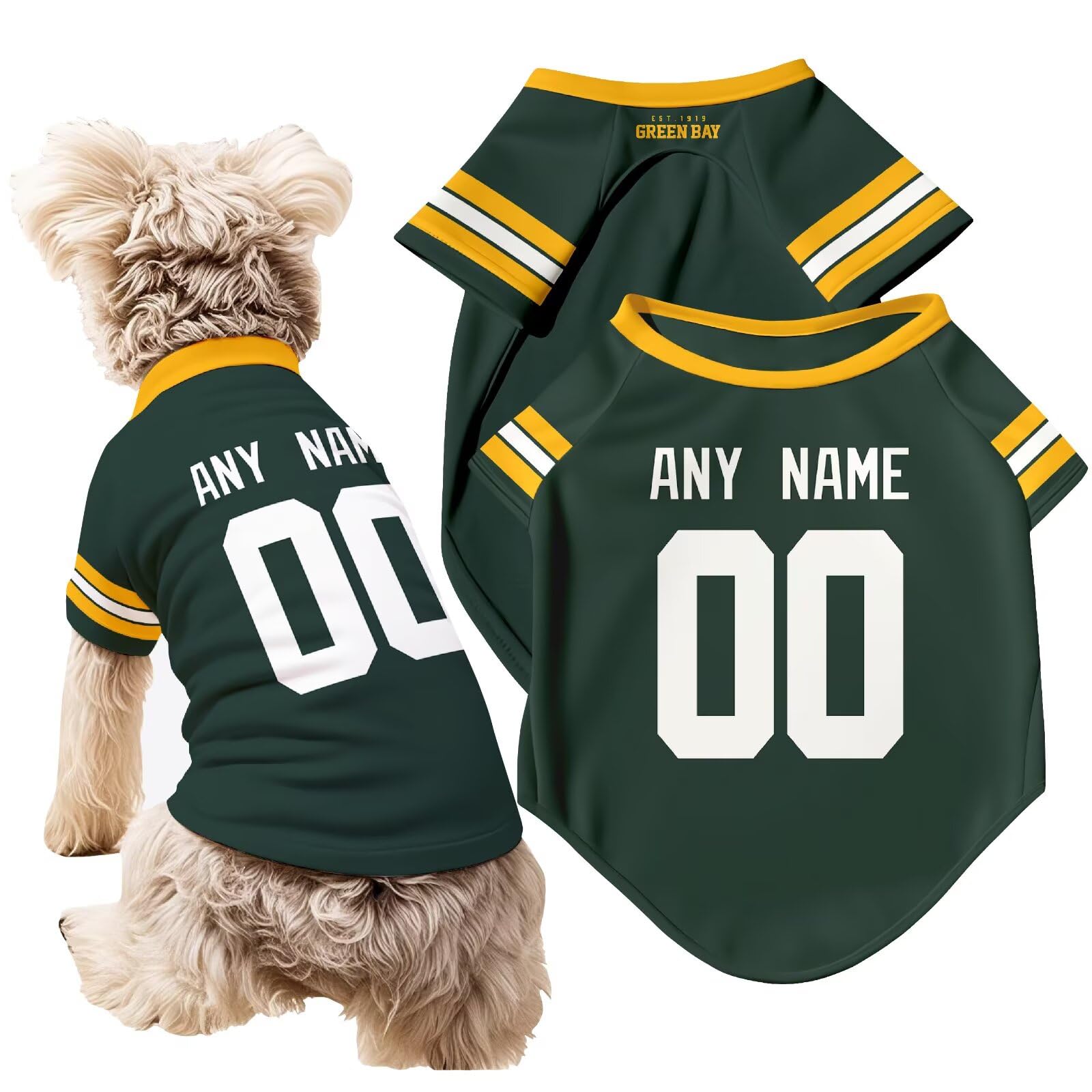 Custom NFL Name and Number Dog T-Shirt Jersey