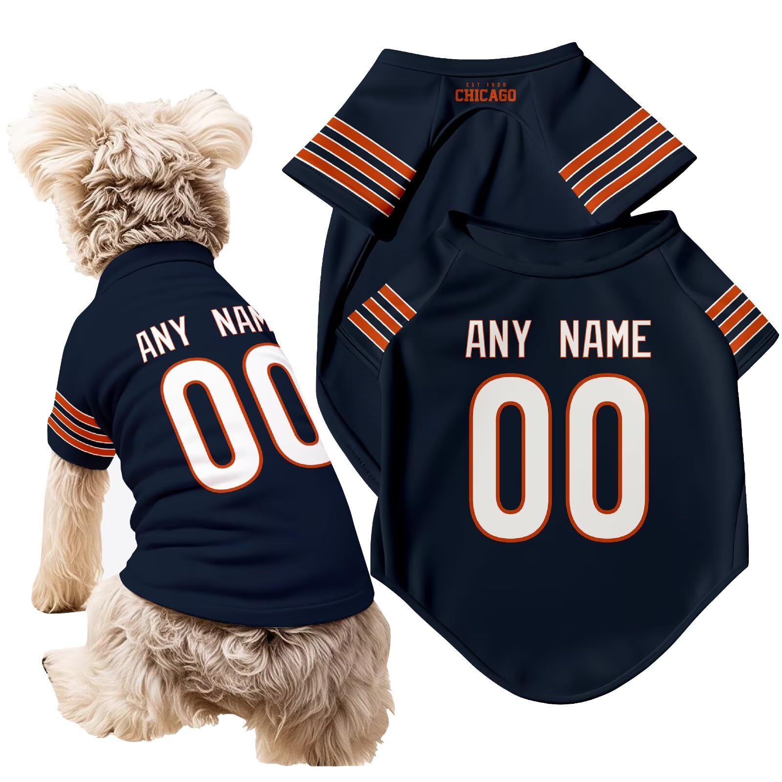 Custom NFL Name and Number Dog T-Shirt Jersey