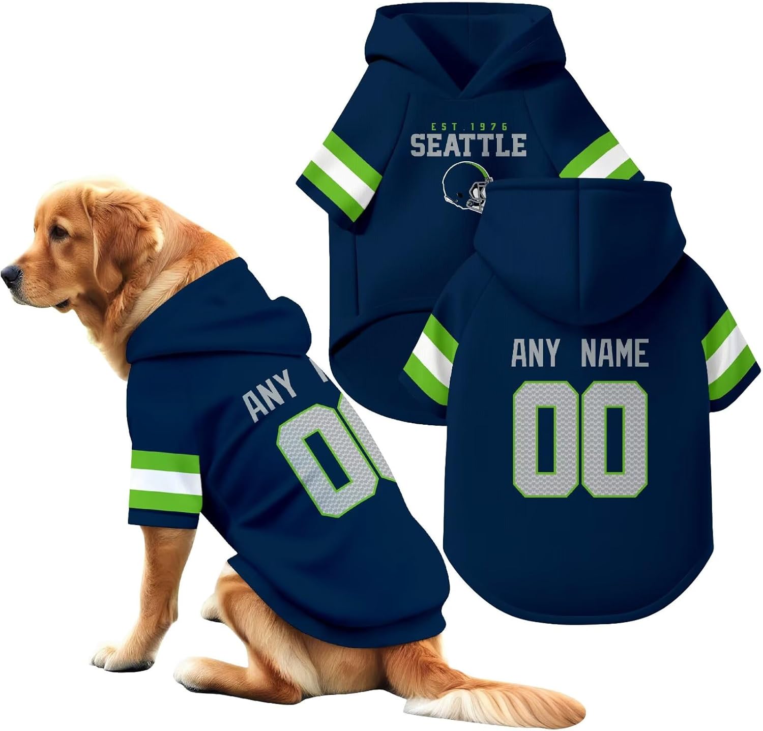 Custom Name and Number Dog Team Hoodie