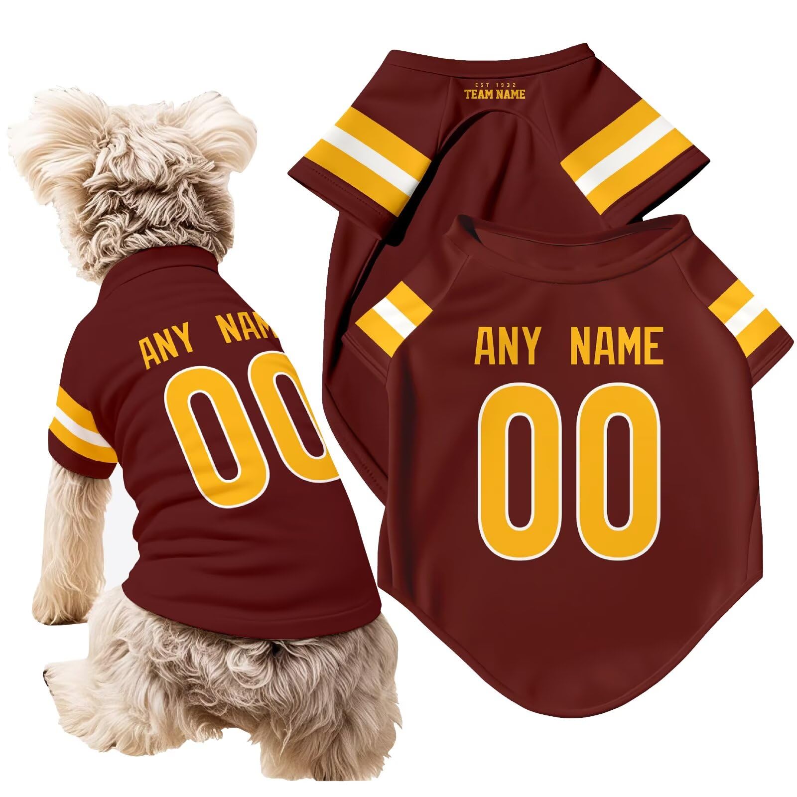 Custom NFL Name and Number Dog T-Shirt Jersey