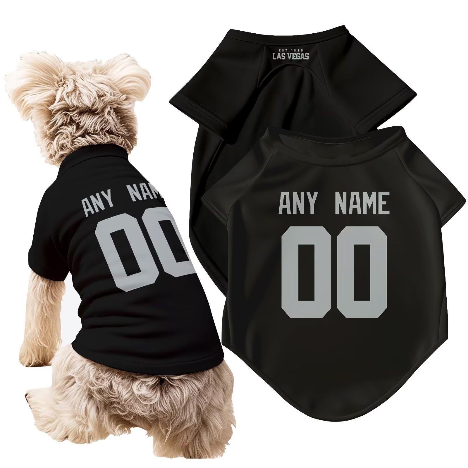 Custom NFL Name and Number Dog T-Shirt Jersey