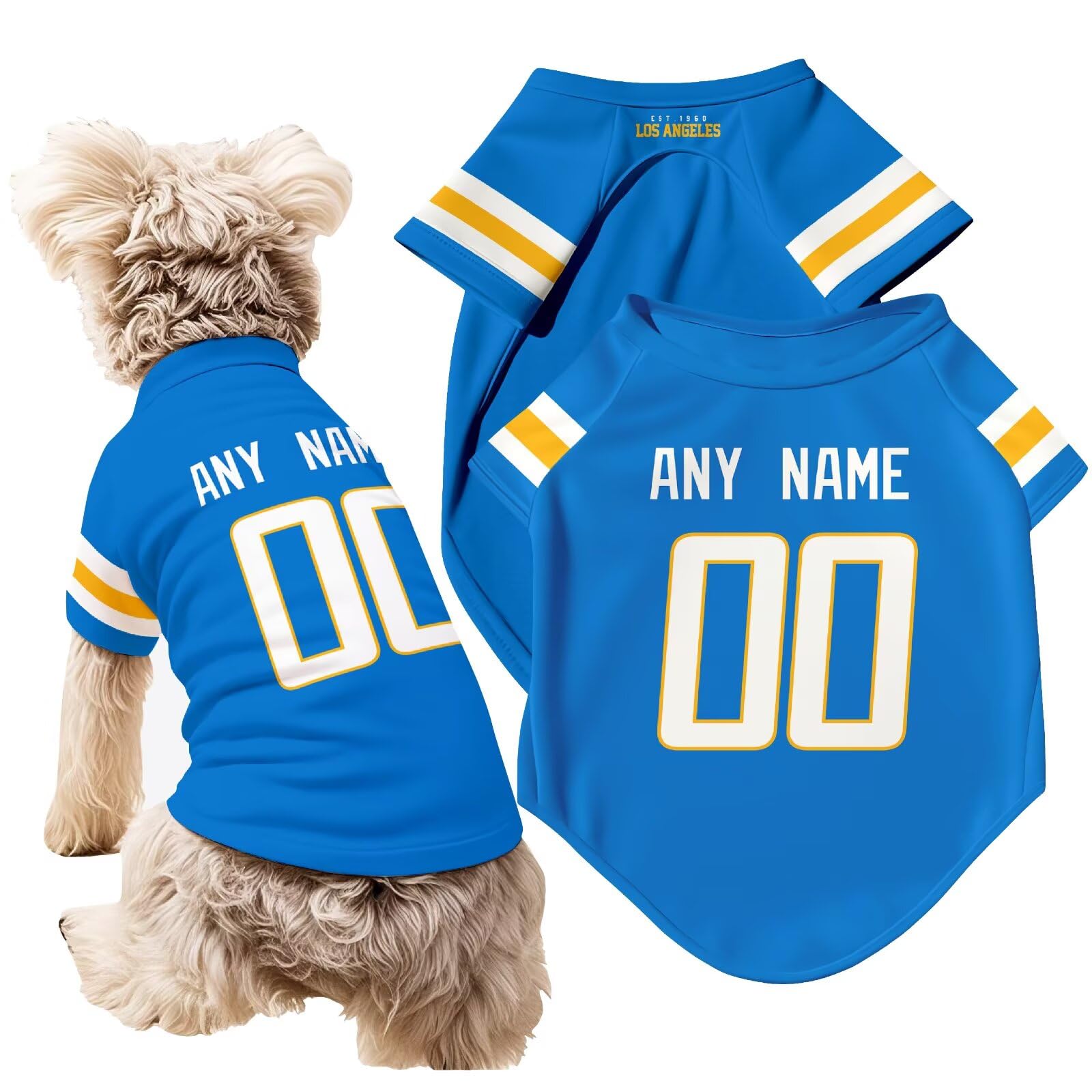 Custom NFL Name and Number Dog T-Shirt Jersey