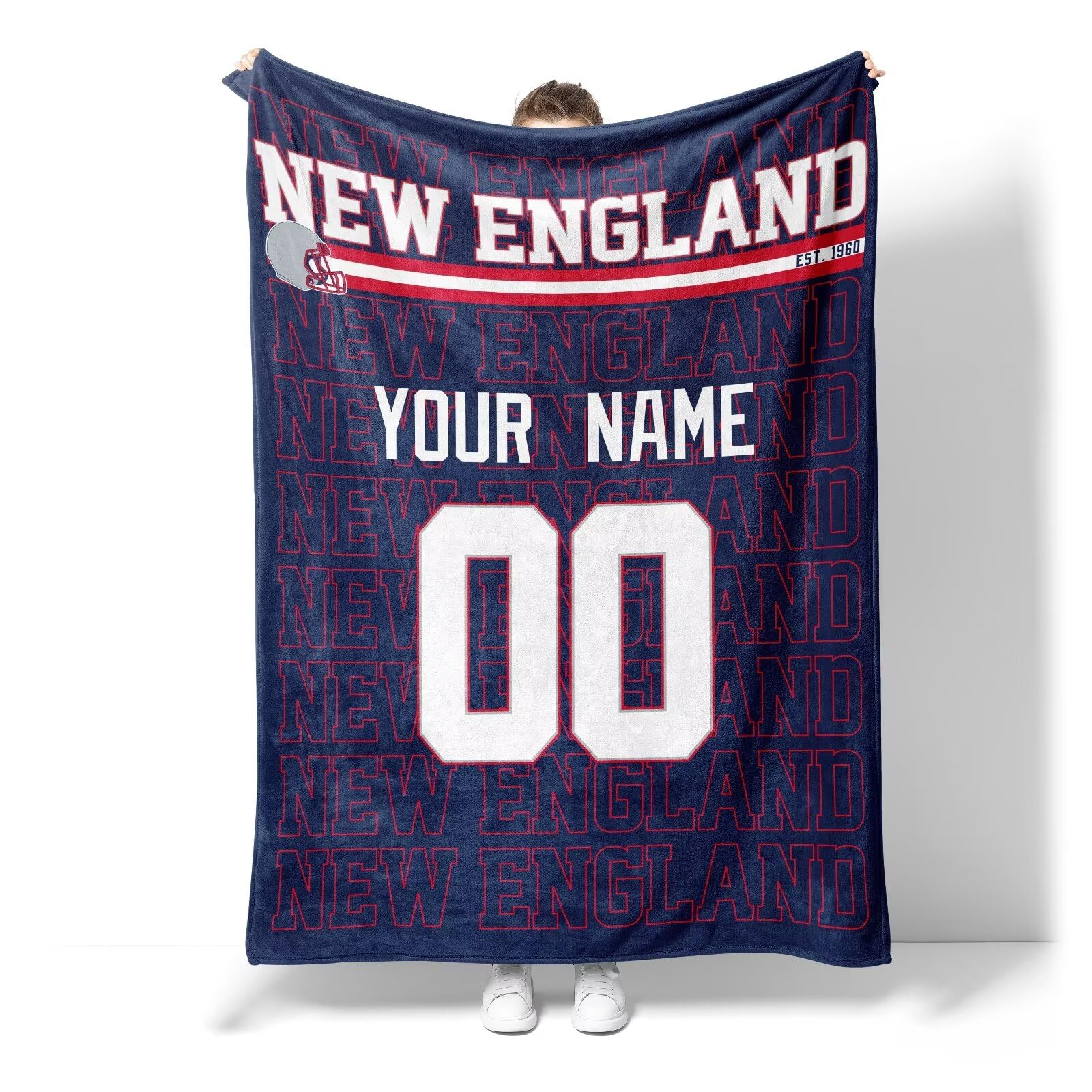 Custom Name and Number Pet Throw Blanket