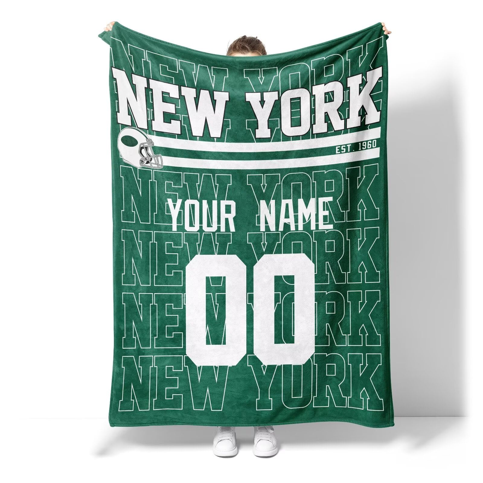 Custom Name and Number Pet Throw Blanket