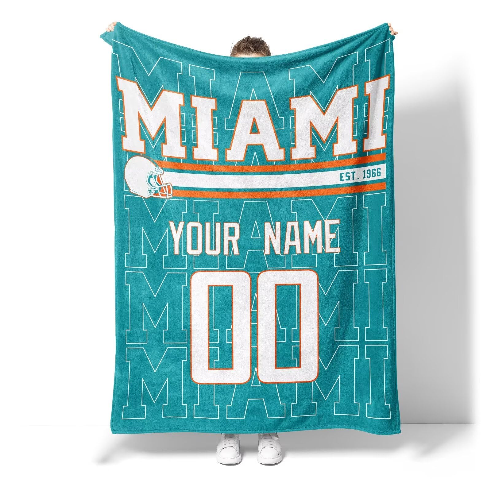 Custom Name and Number Pet Throw Blanket