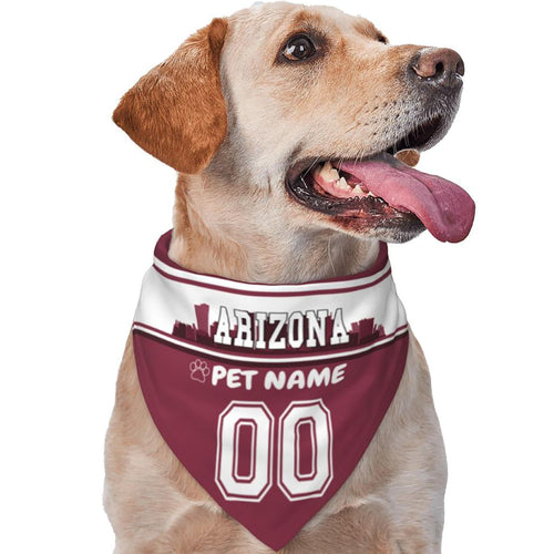 Custom Name and Number Football Dog Bandana