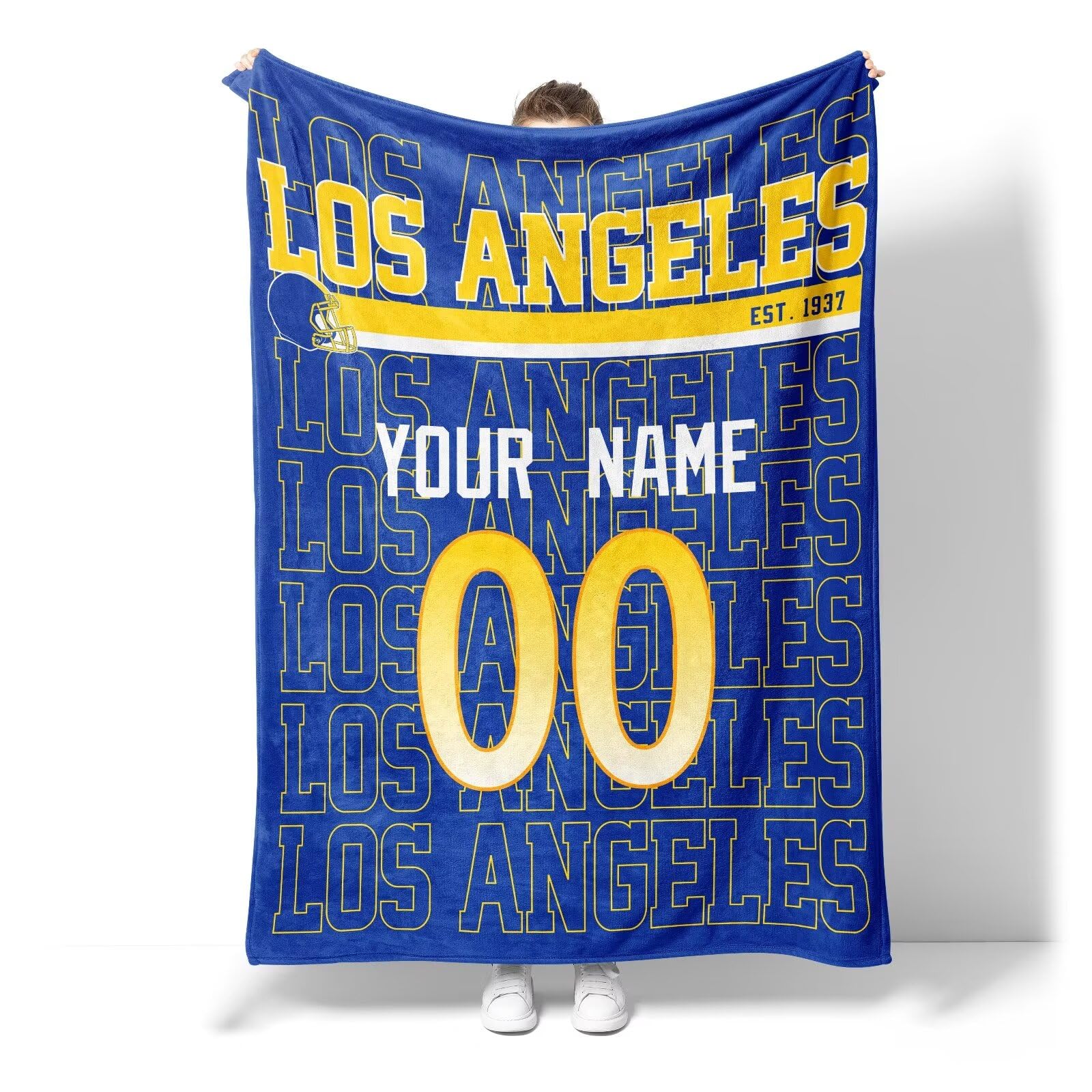 Custom Name and Number Pet Throw Blanket
