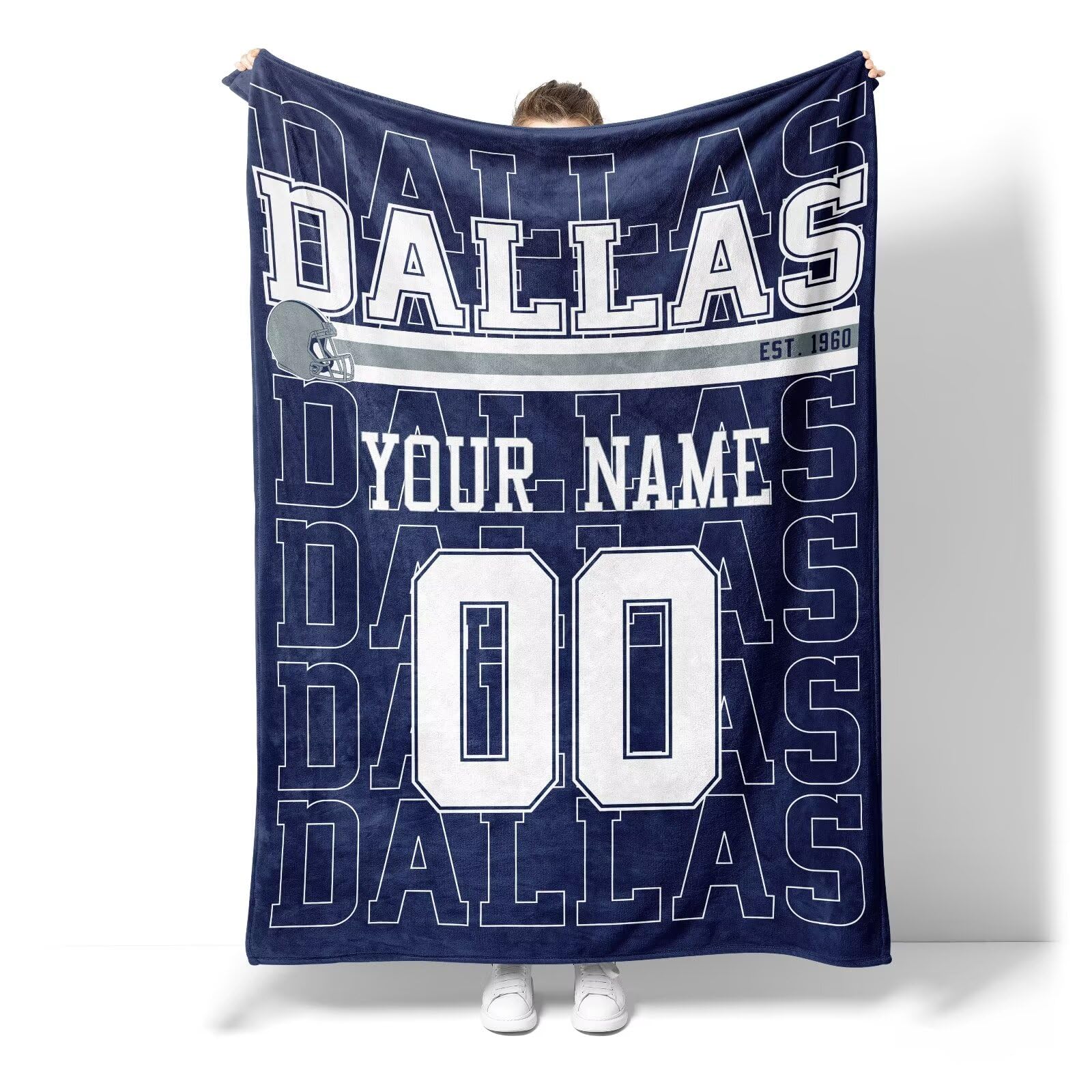 Custom Name and Number Pet Throw Blanket