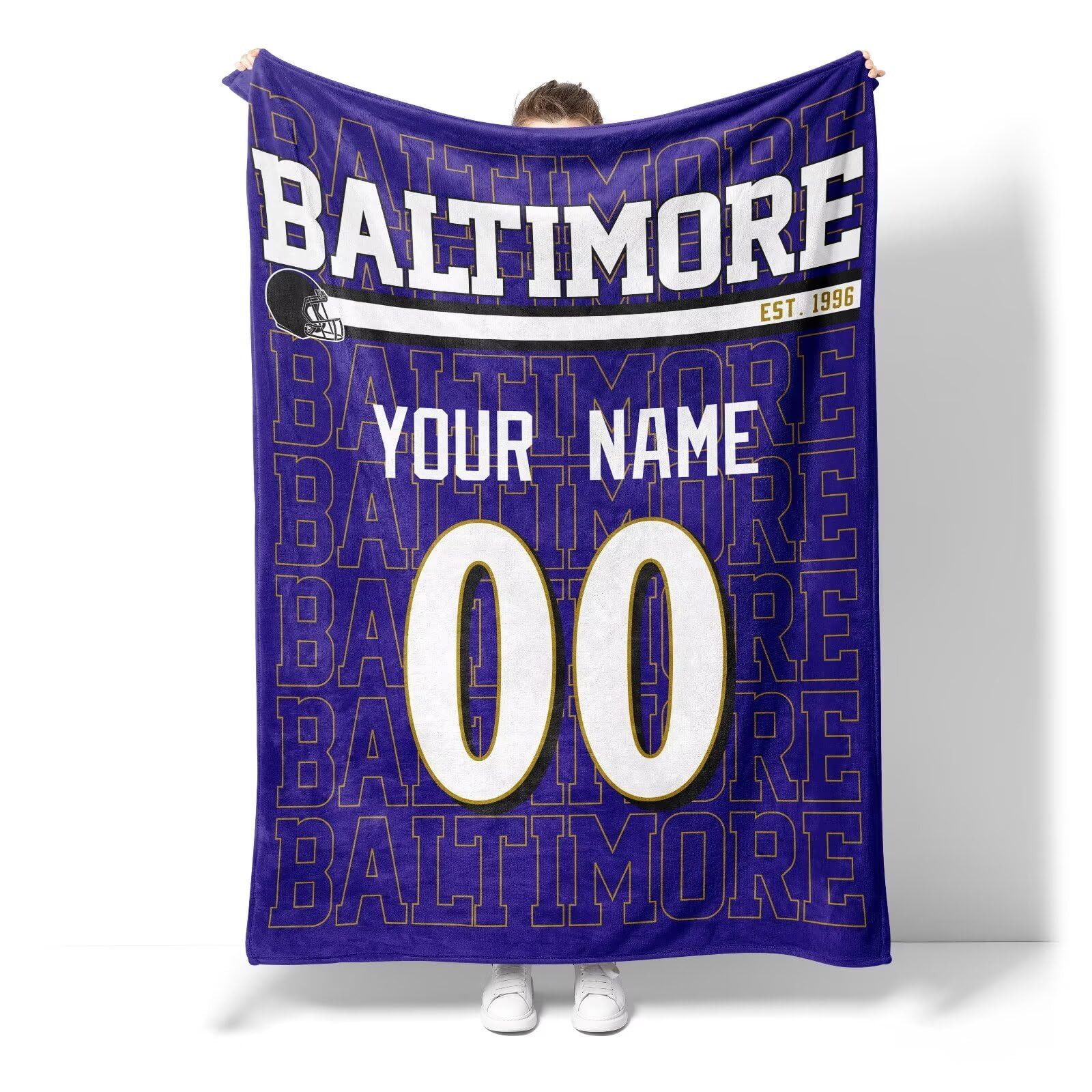 Custom Name and Number Pet Throw Blanket