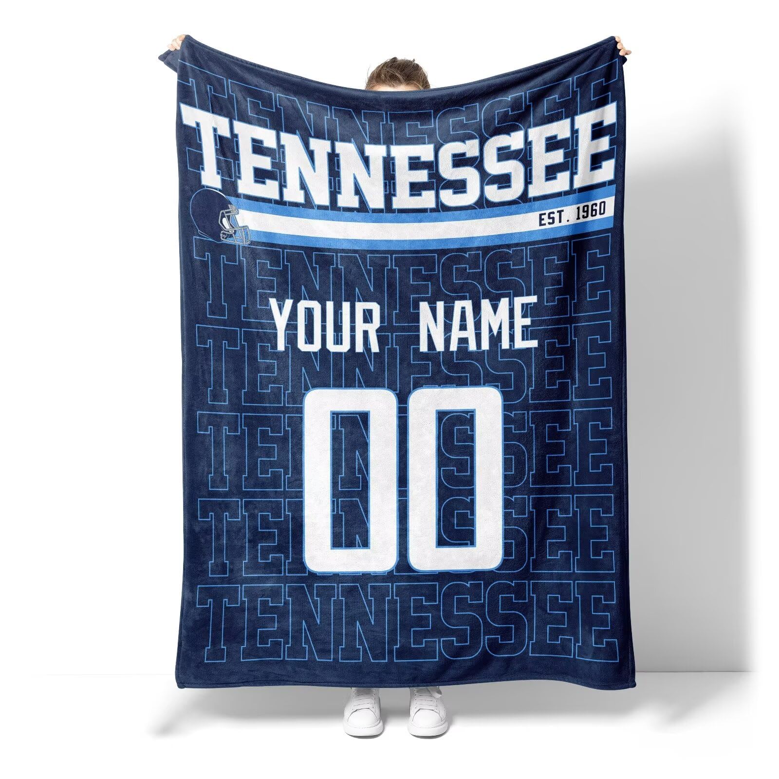 Custom Name and Number Pet Throw Blanket