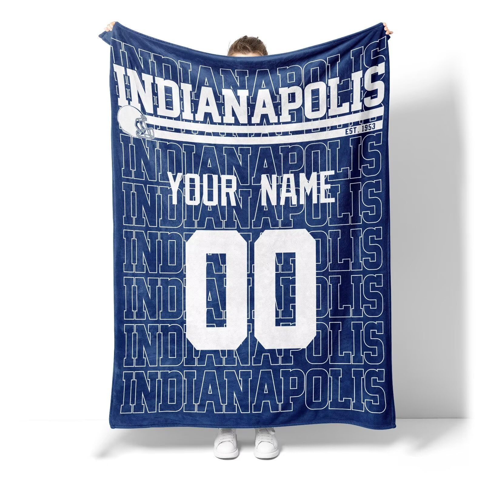 Custom Name and Number Pet Throw Blanket